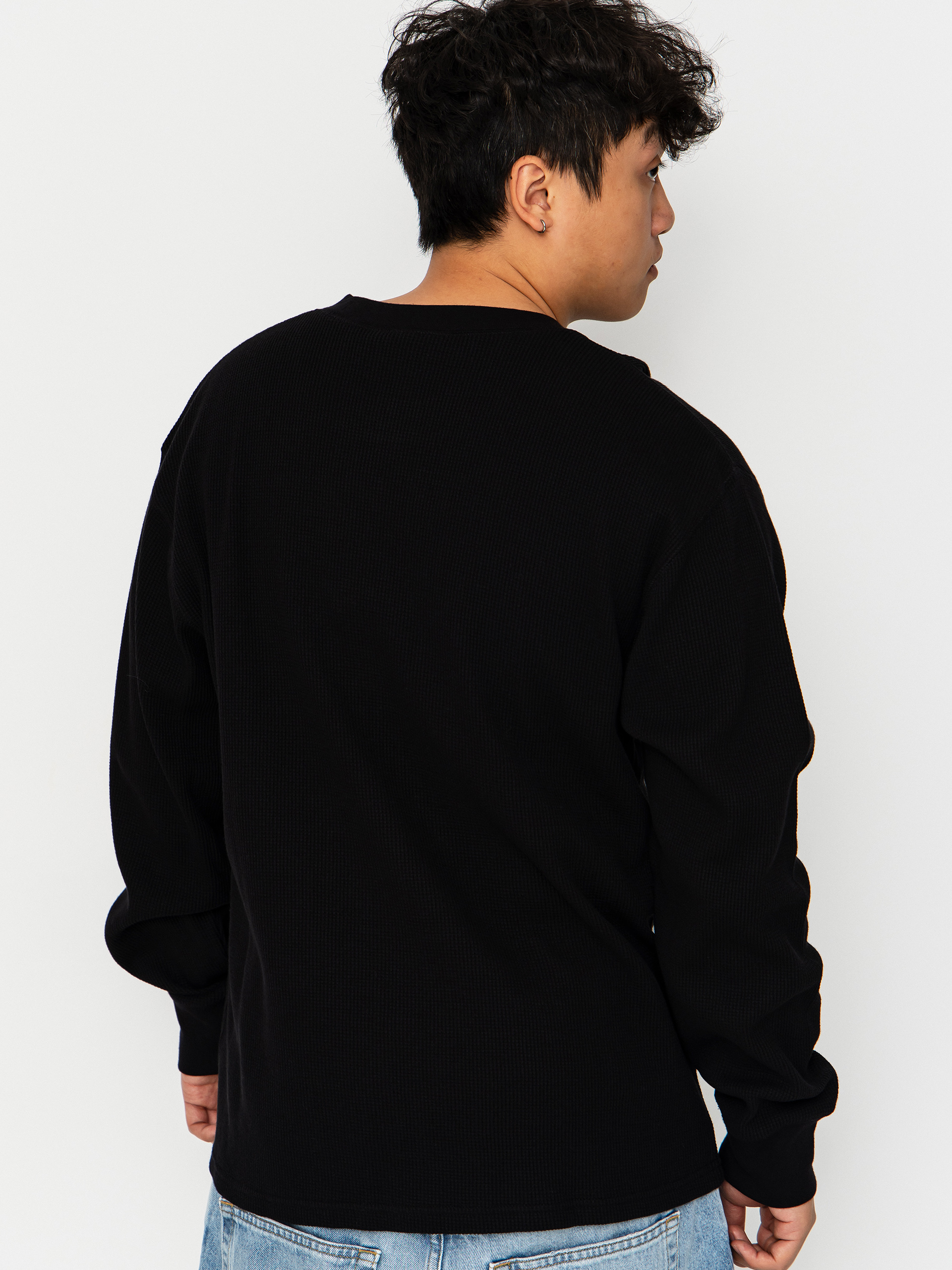 Лонгслів Carhartt WIP Eightynine Waffle (black/white)