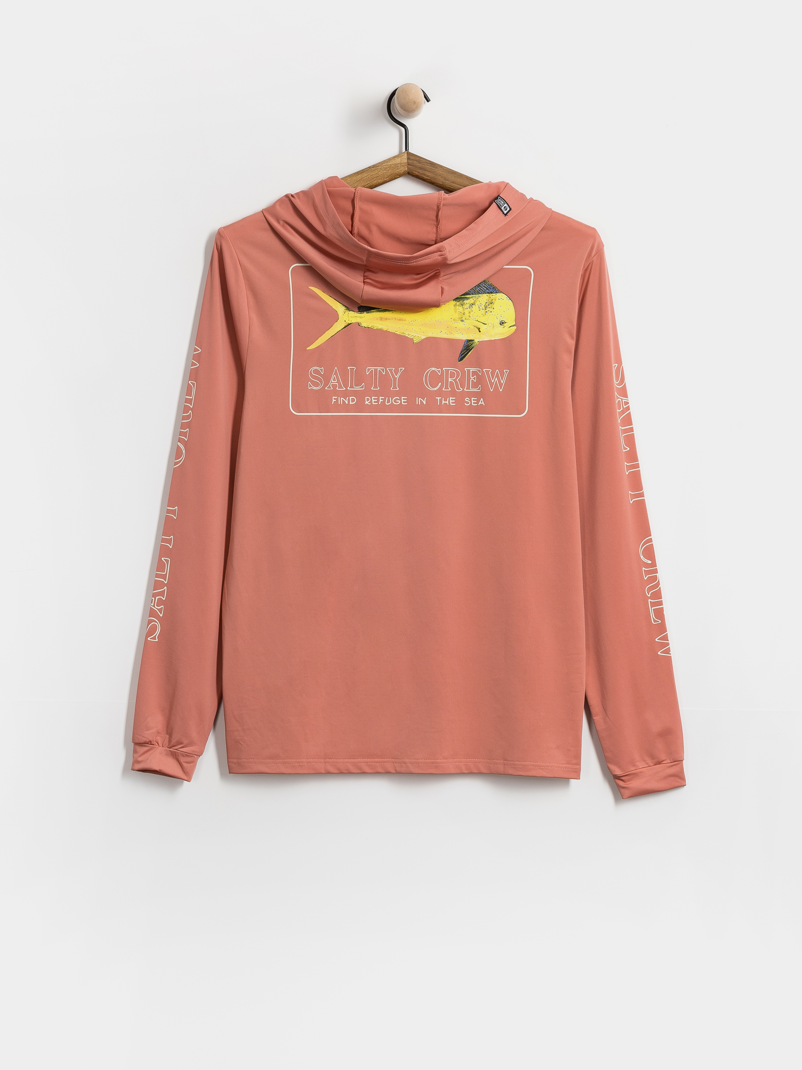 Лонгслів Salty Crew Golden Mahi Hood Sunshirt (coral)