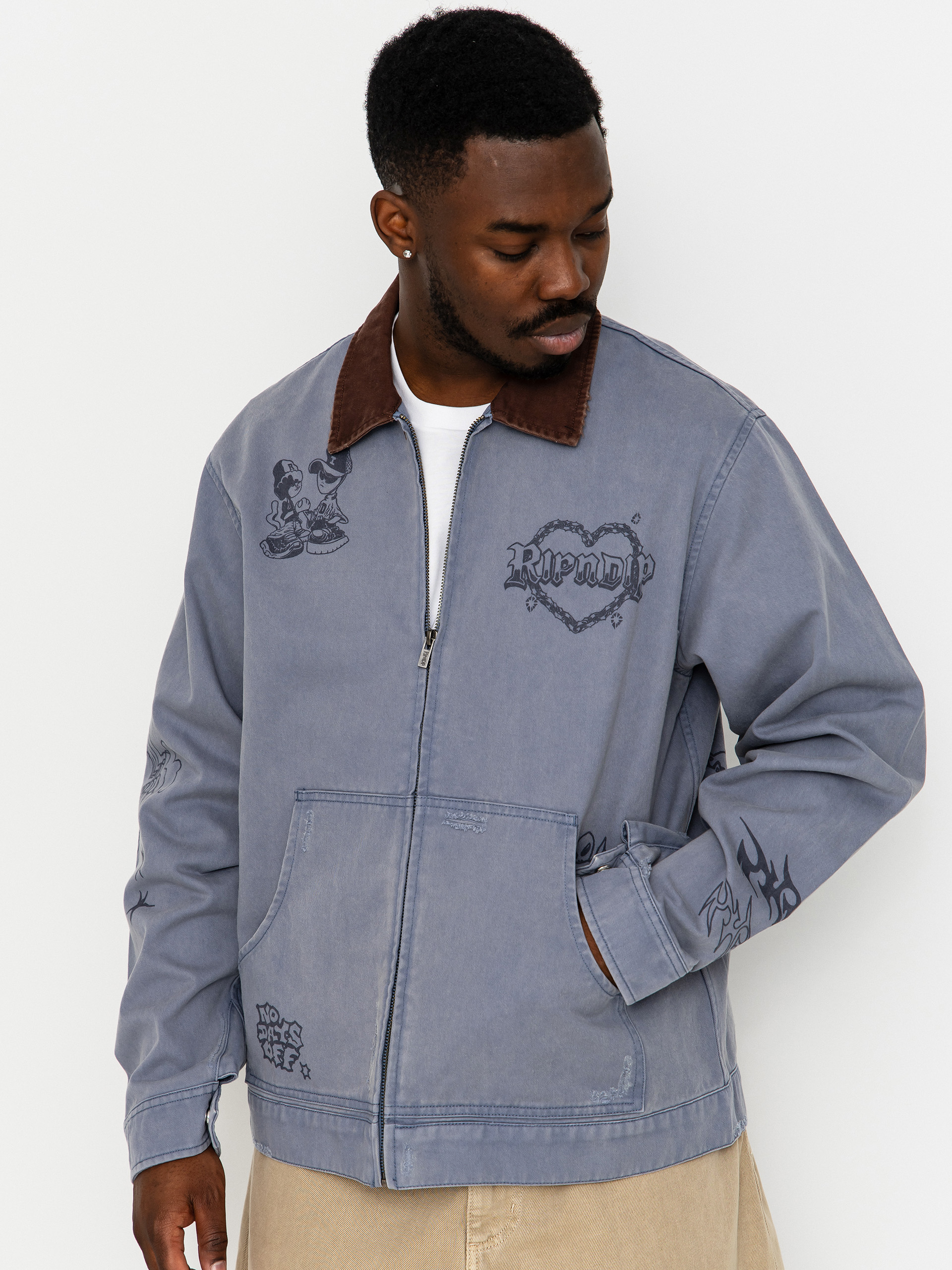 Куртка RipNDip Westside Zip Up Work (slate)