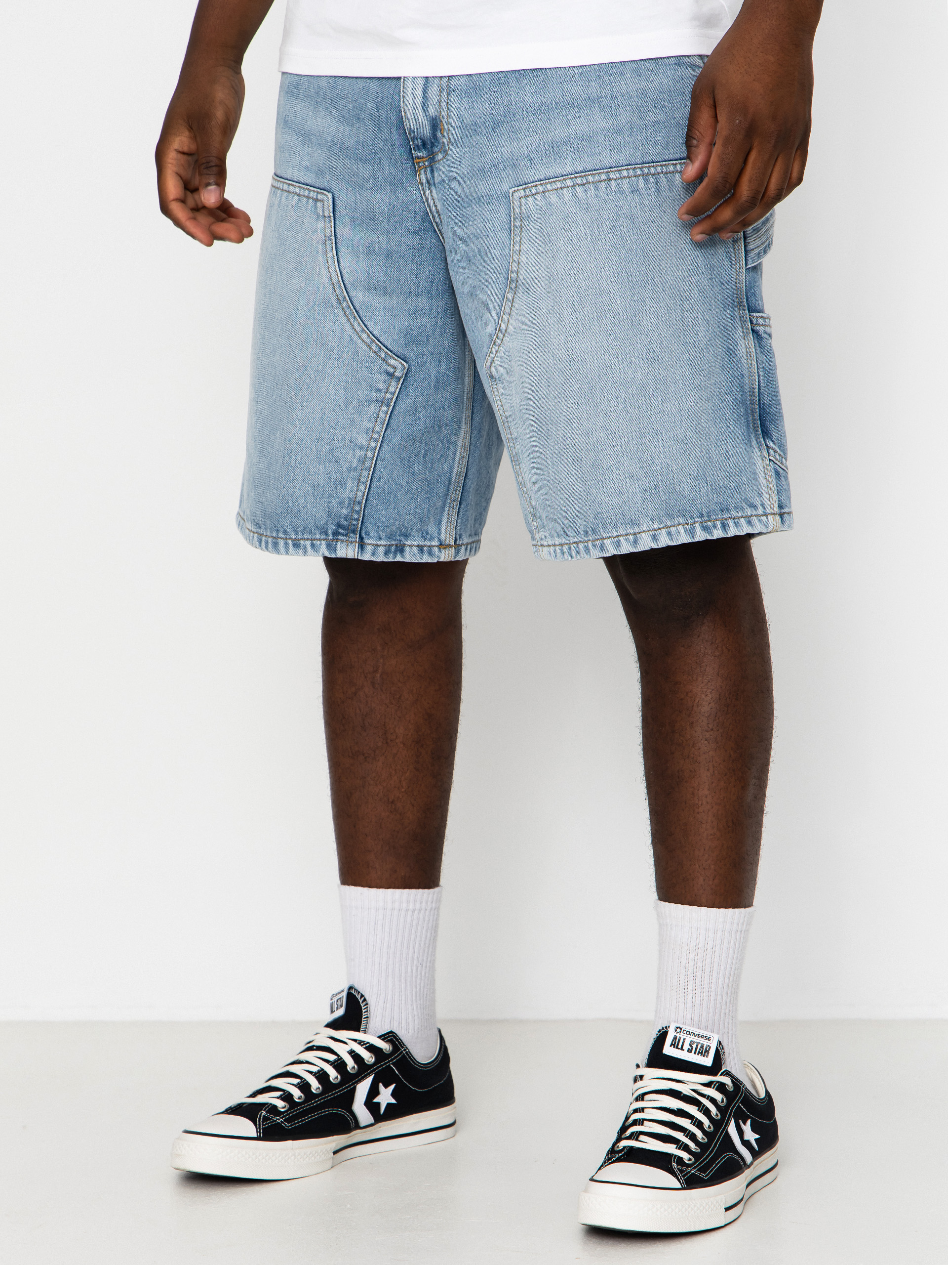 Шорти Carhartt WIP Double Knee (blue heavy worn bleached)