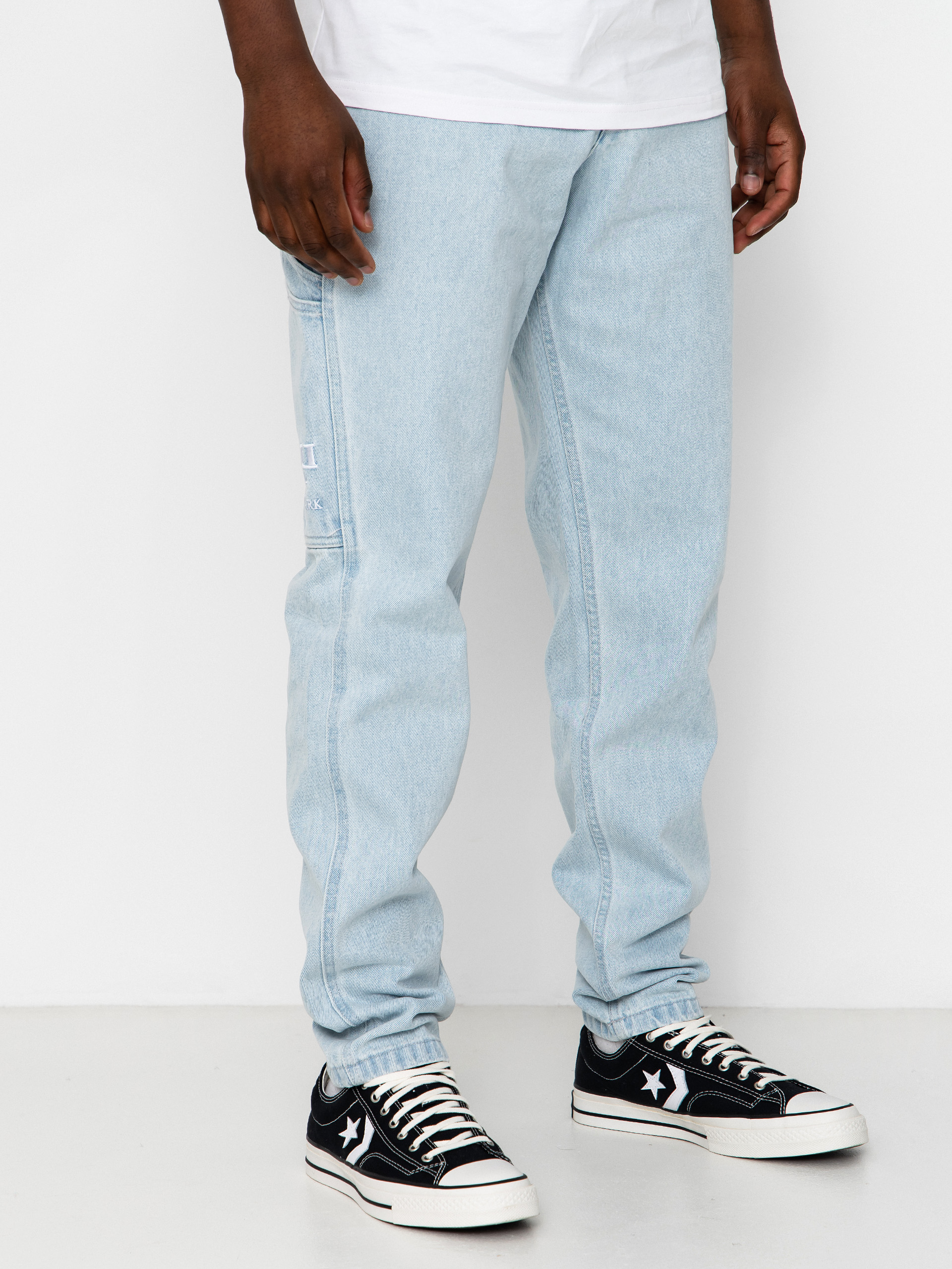 Штани Karl Kani Retro Tapered Workwear Denim (bleached blue)