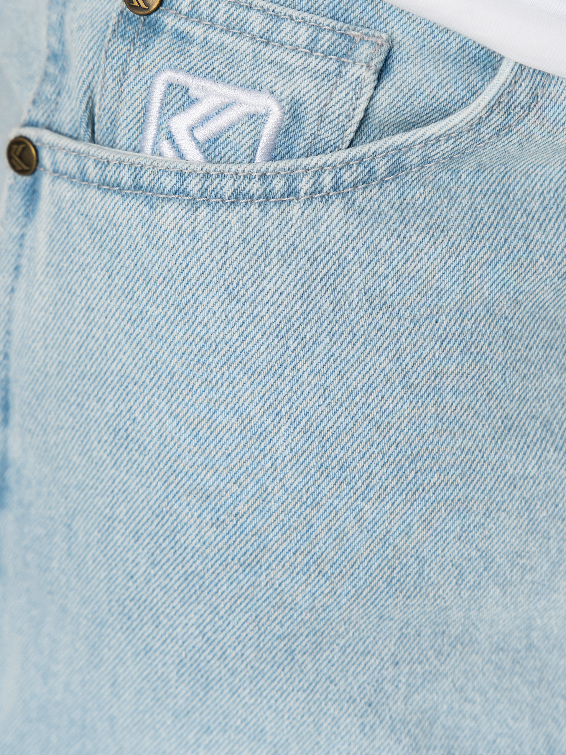 Штани Karl Kani Retro Tapered Workwear Denim (bleached blue)