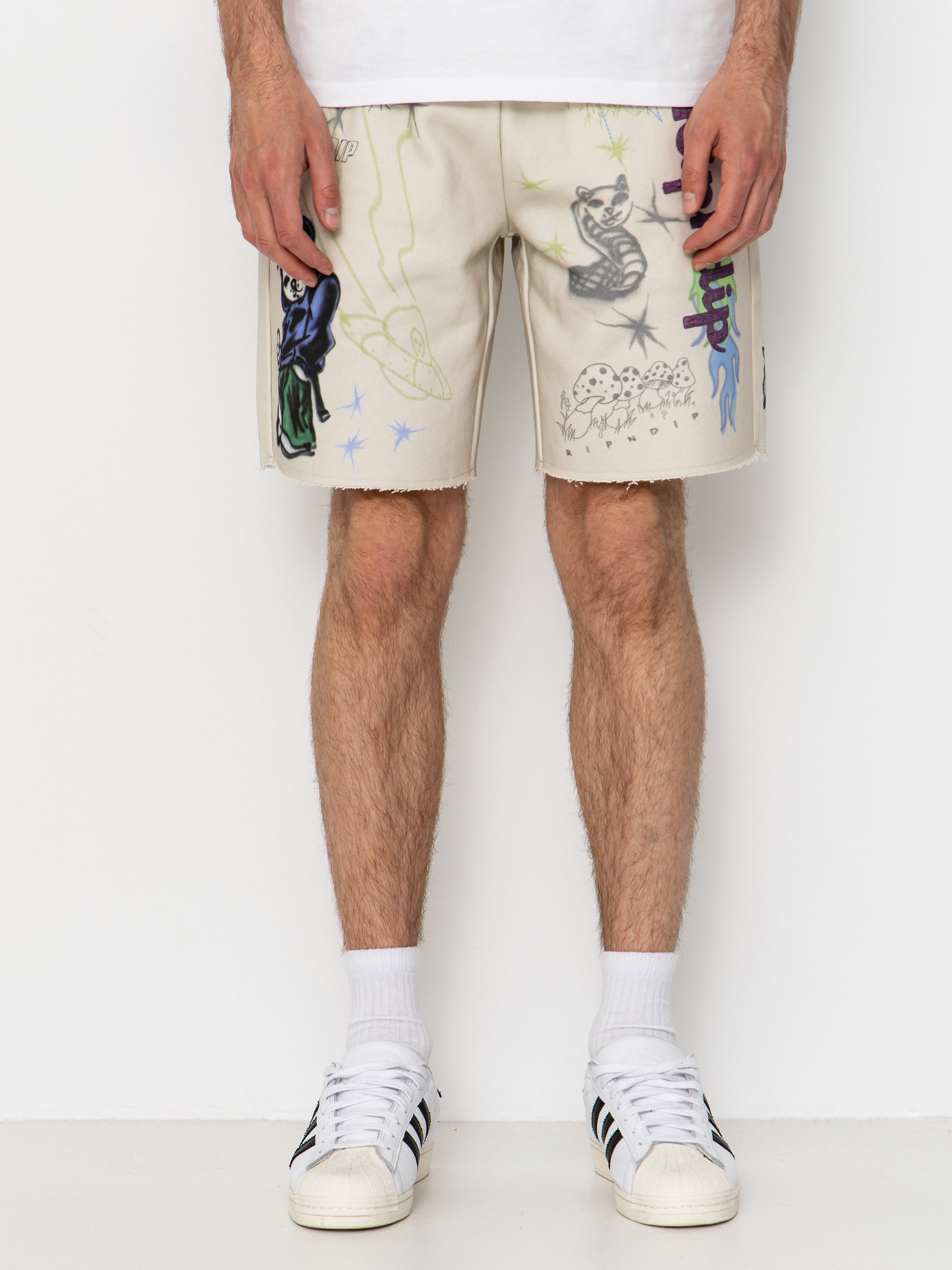 Шорти RipNDip Goosebumps Raw Edge (bone)
