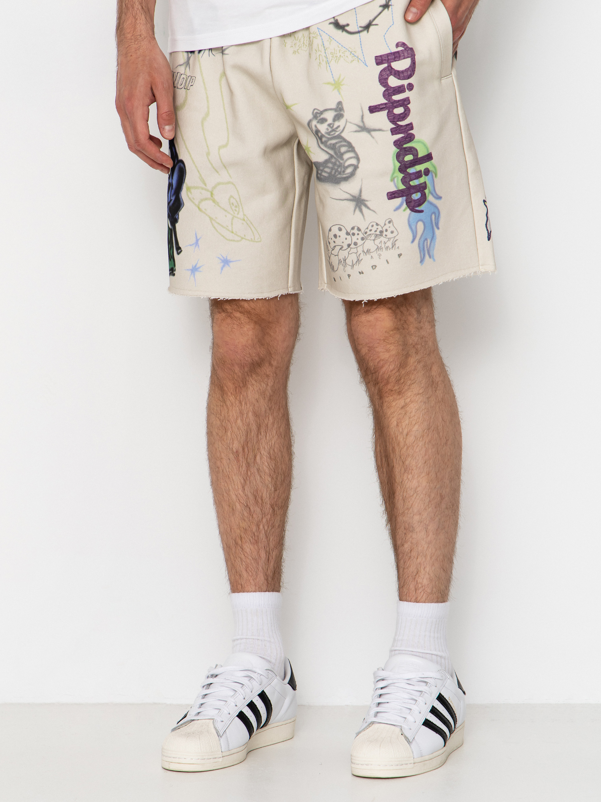 Шорти RipNDip Goosebumps Raw Edge (bone)