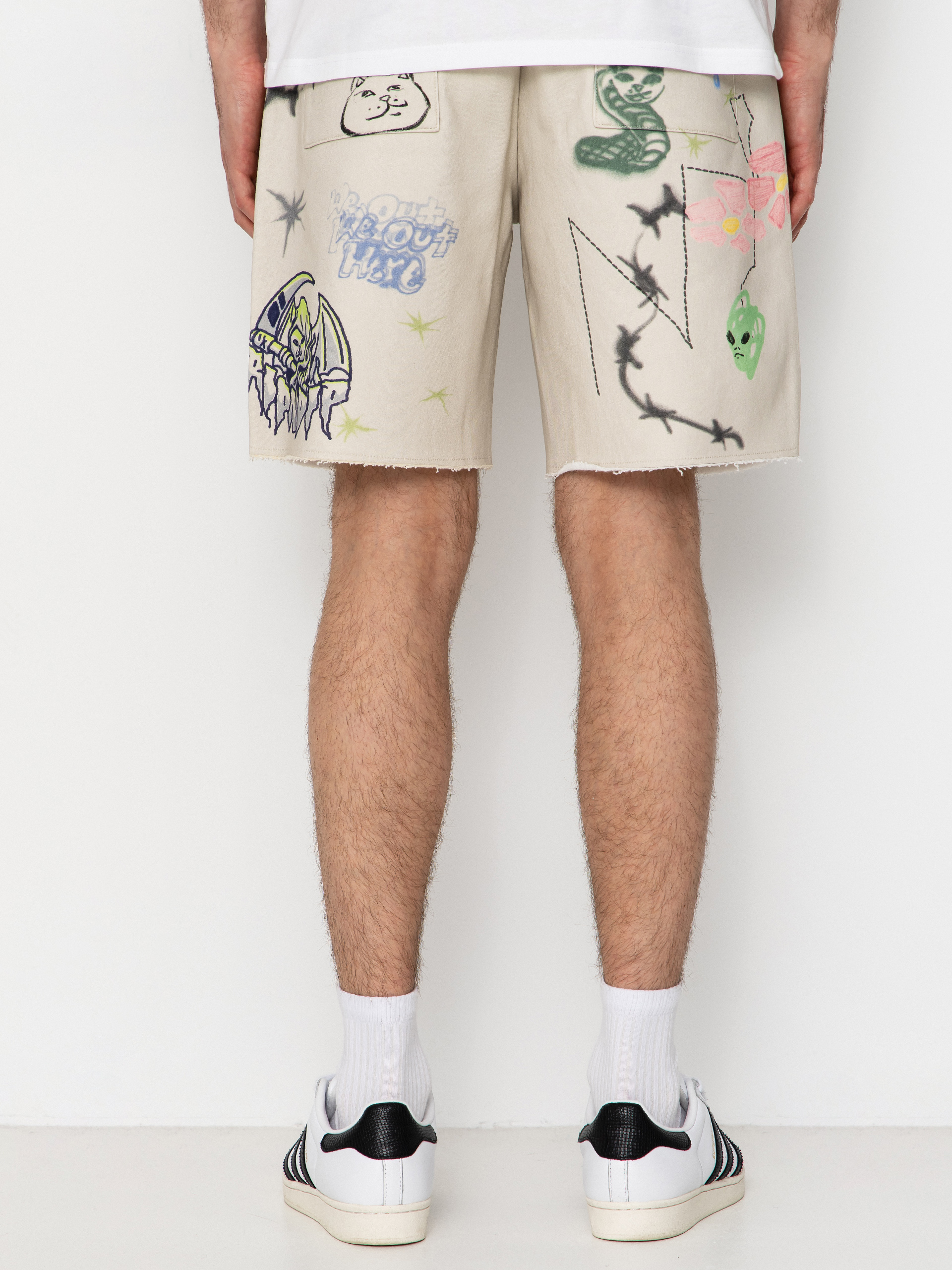 Шорти RipNDip Goosebumps Raw Edge (bone)