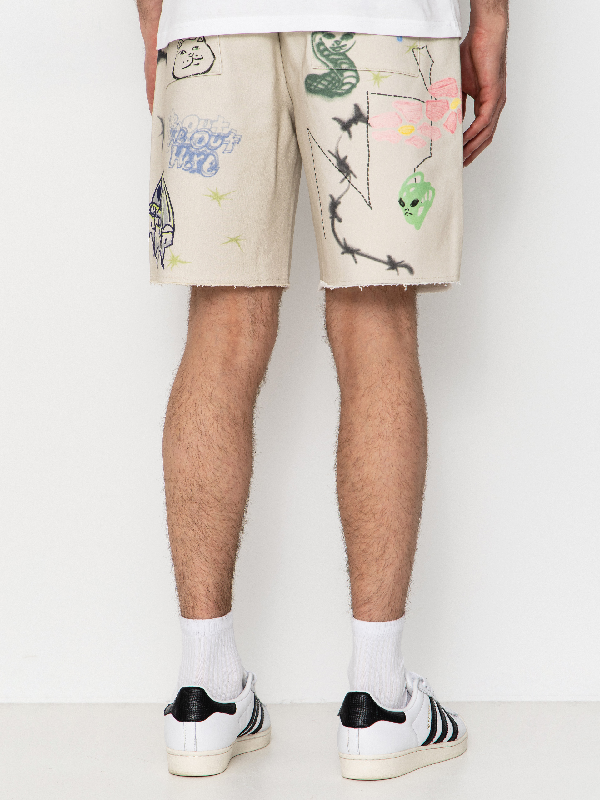 Шорти RipNDip Goosebumps Raw Edge (bone)
