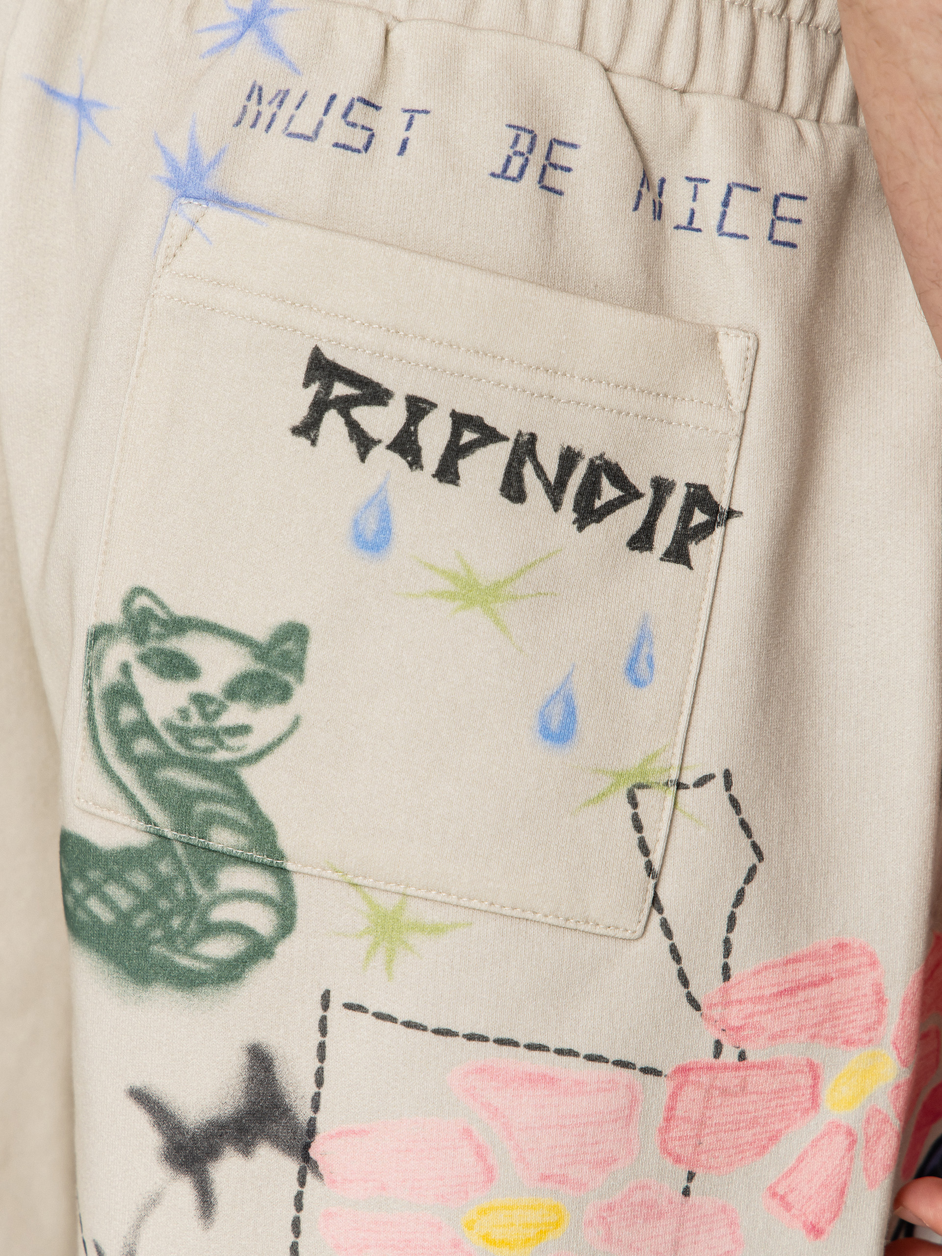 Шорти RipNDip Goosebumps Raw Edge (bone)
