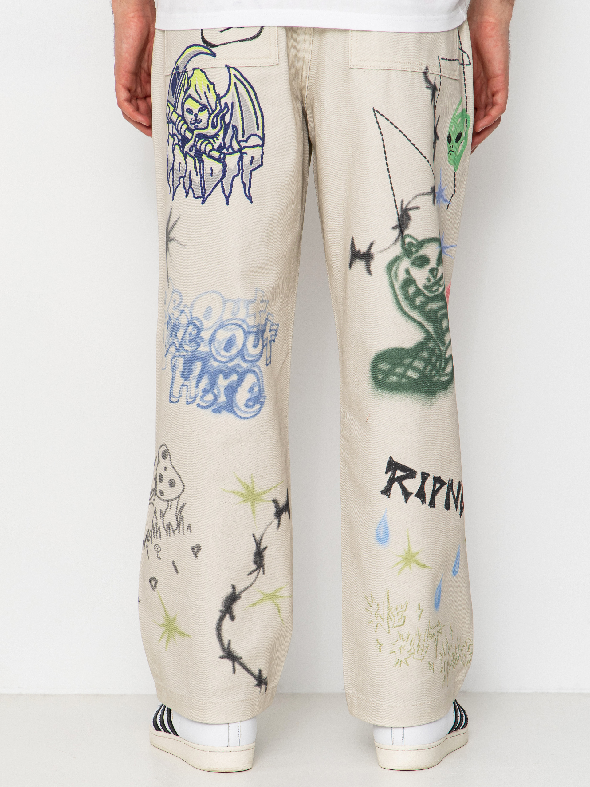 Штани RipNDip Goosebumps Wide Fit (bone)