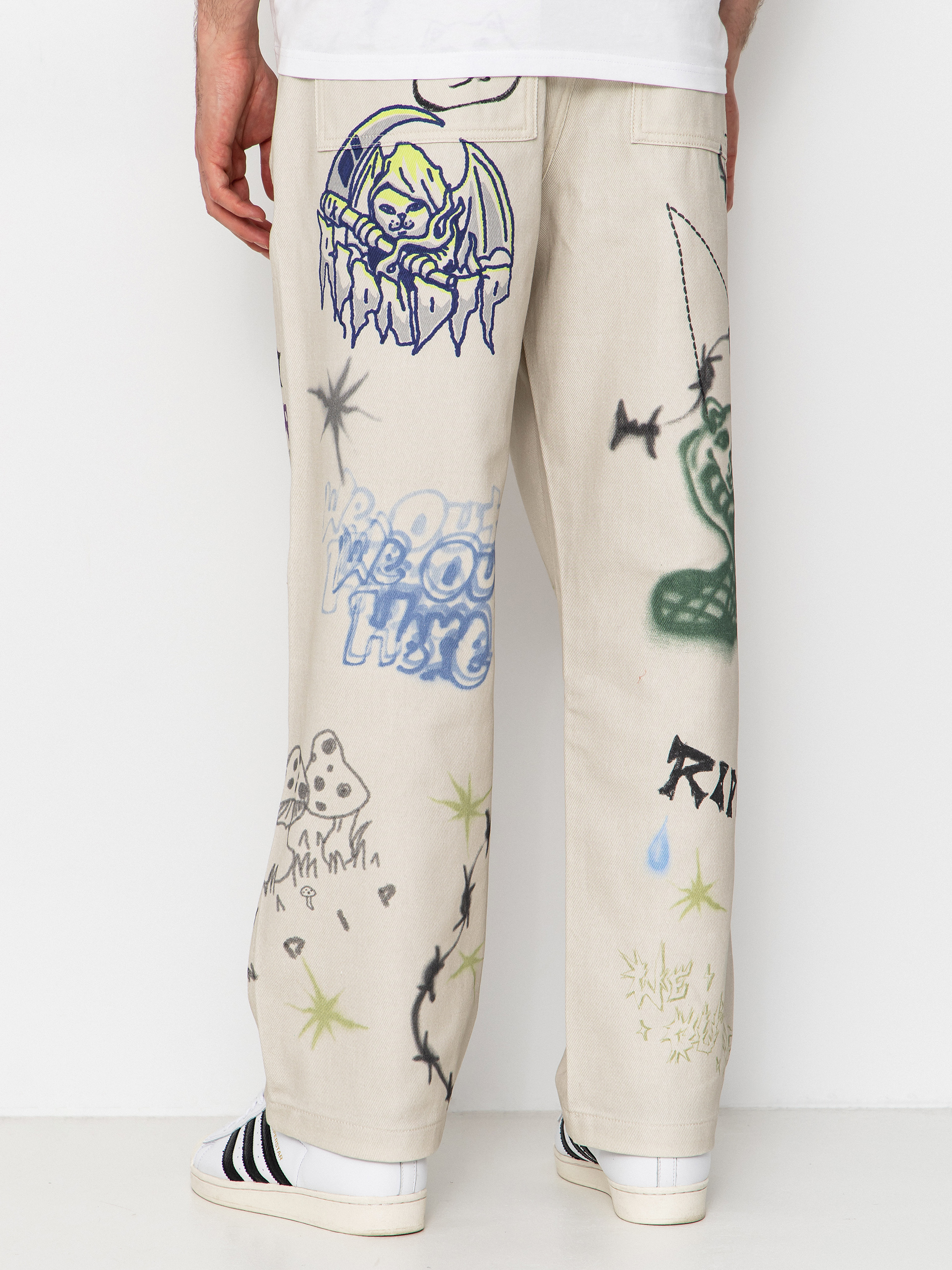 Штани RipNDip Goosebumps Wide Fit (bone)