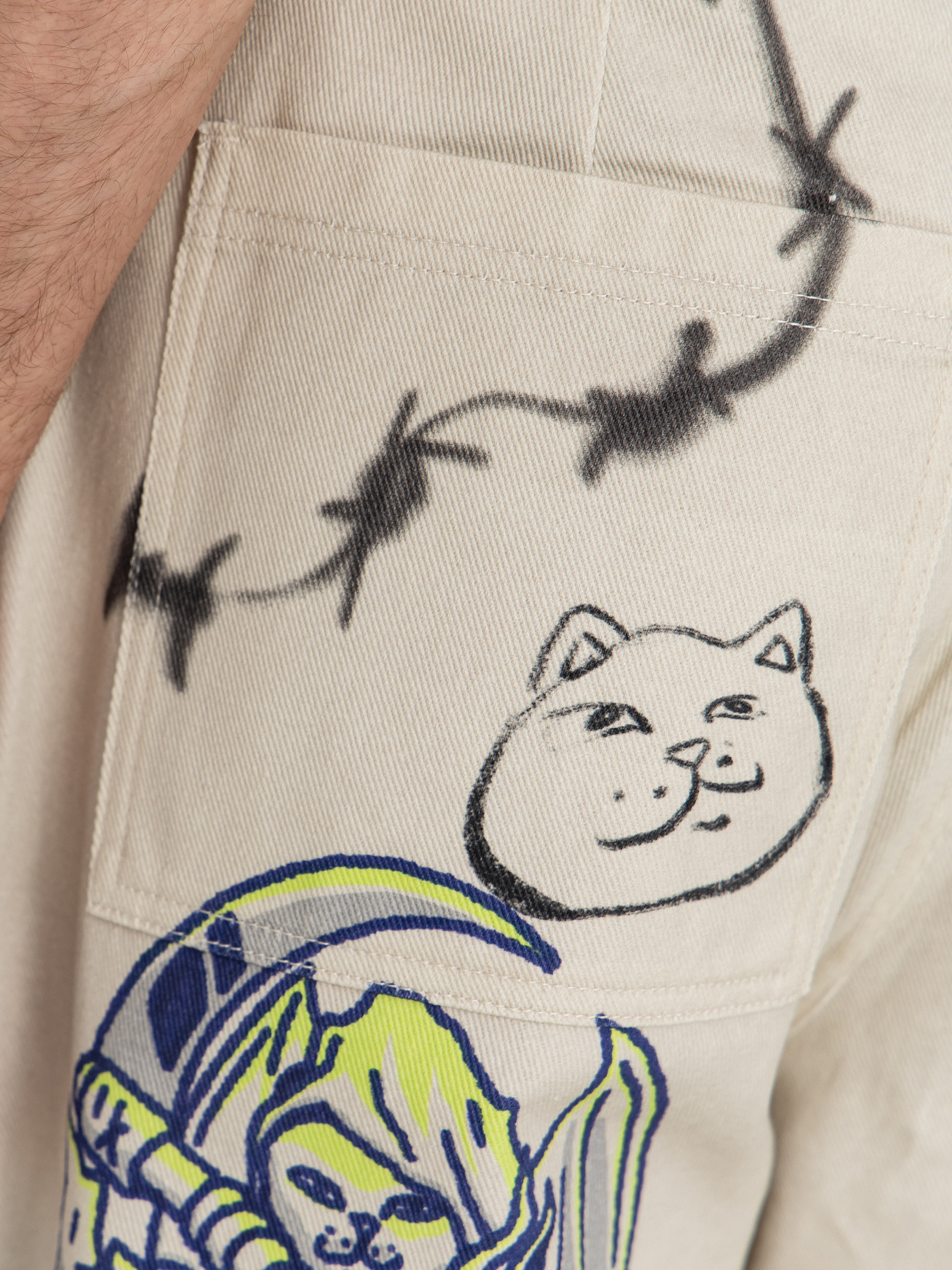 Штани RipNDip Goosebumps Wide Fit (bone)