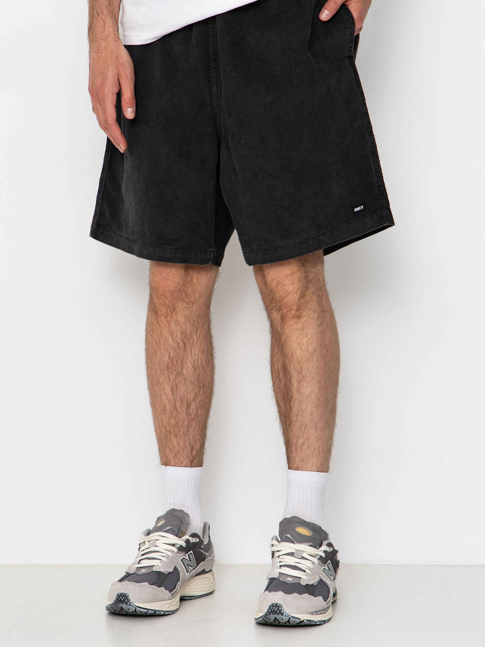 Шорти OBEY Horizon (black faded wash)