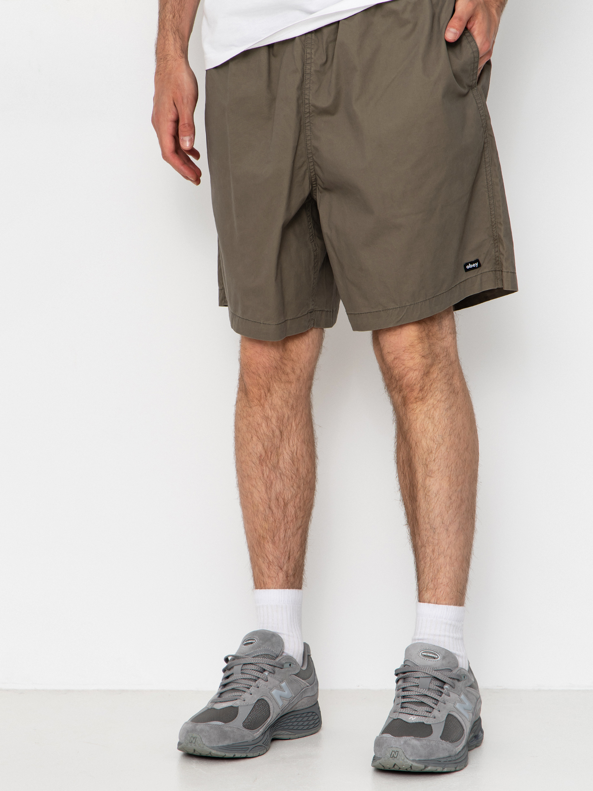 Шорти OBEY Easy Trail (smokey olive faded wash)