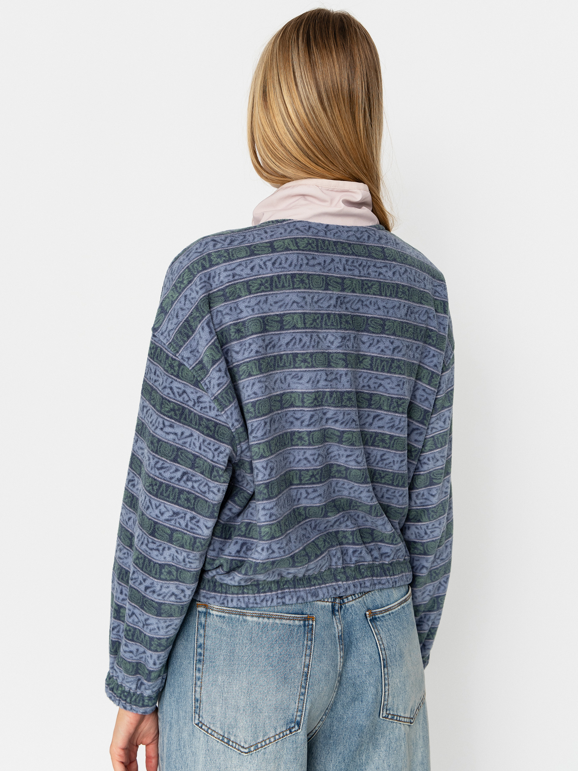 Жіночий Флісовий светр Quiksilver Kedai FZ (ashley blue kedai stripe)