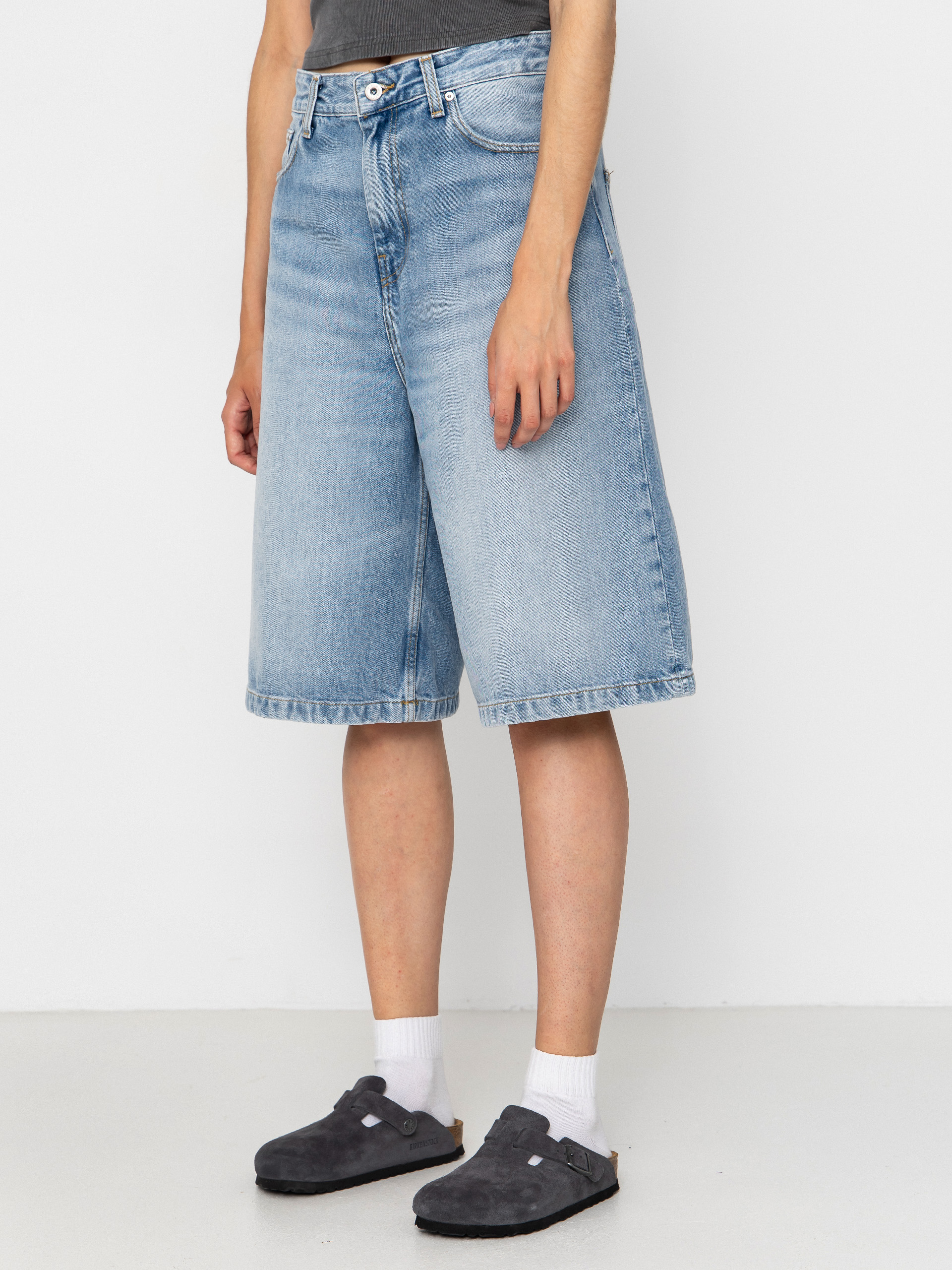 Шорти Carhartt WIP Belmont Wmn (blue heavy worn bleached)