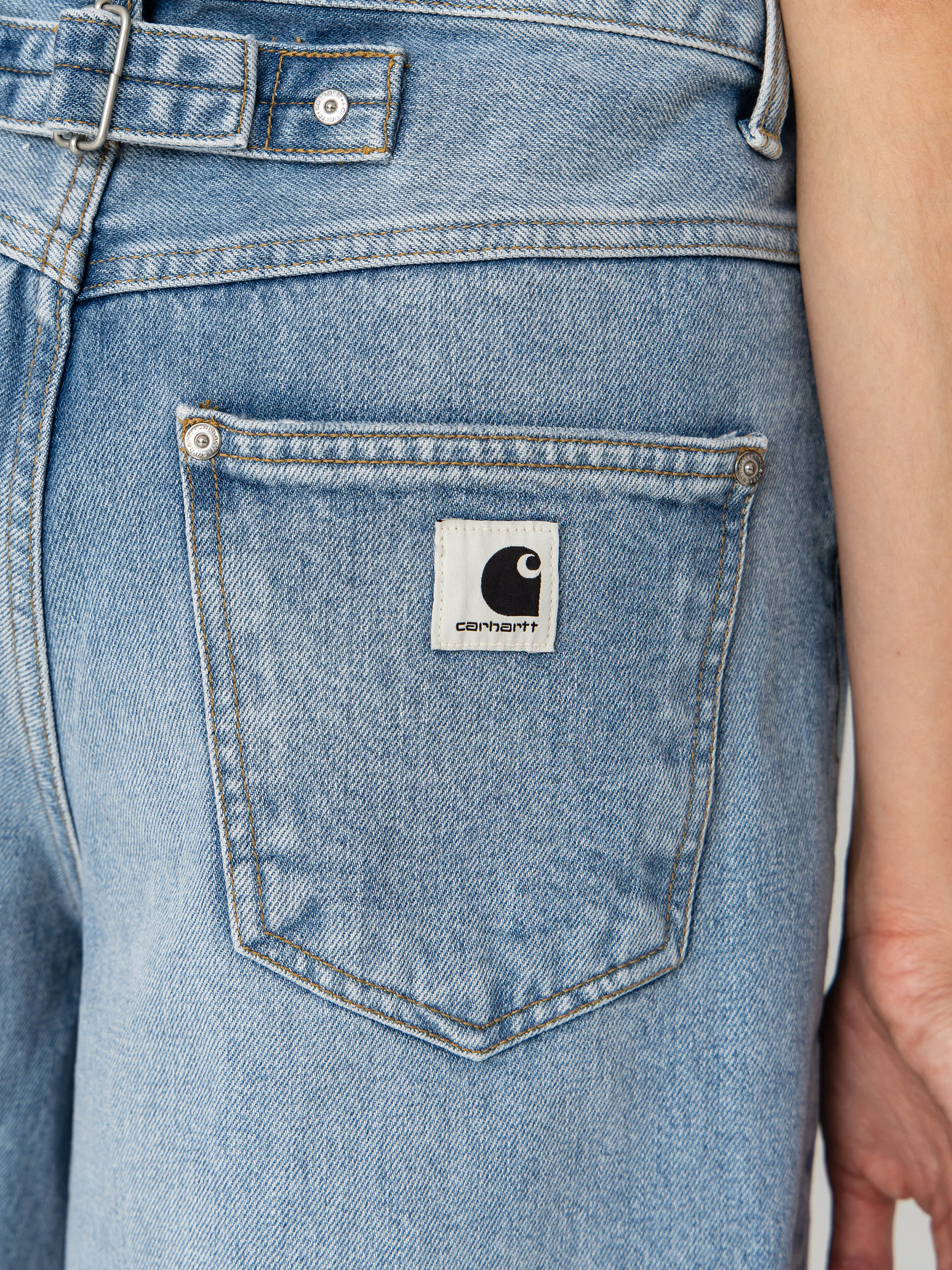 Шорти Carhartt WIP Belmont Wmn (blue heavy worn bleached)