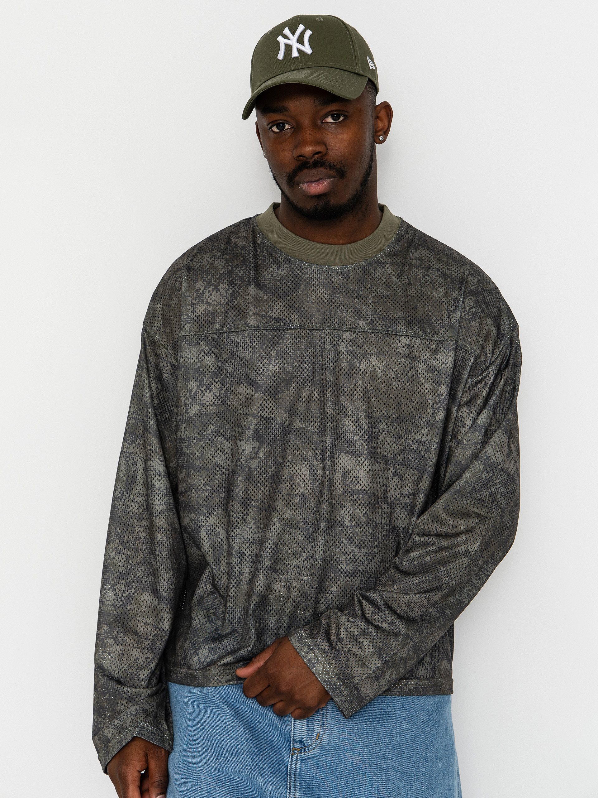 Лонгслів Wasted Paris Swarm Mesh (olive khaki camo)
