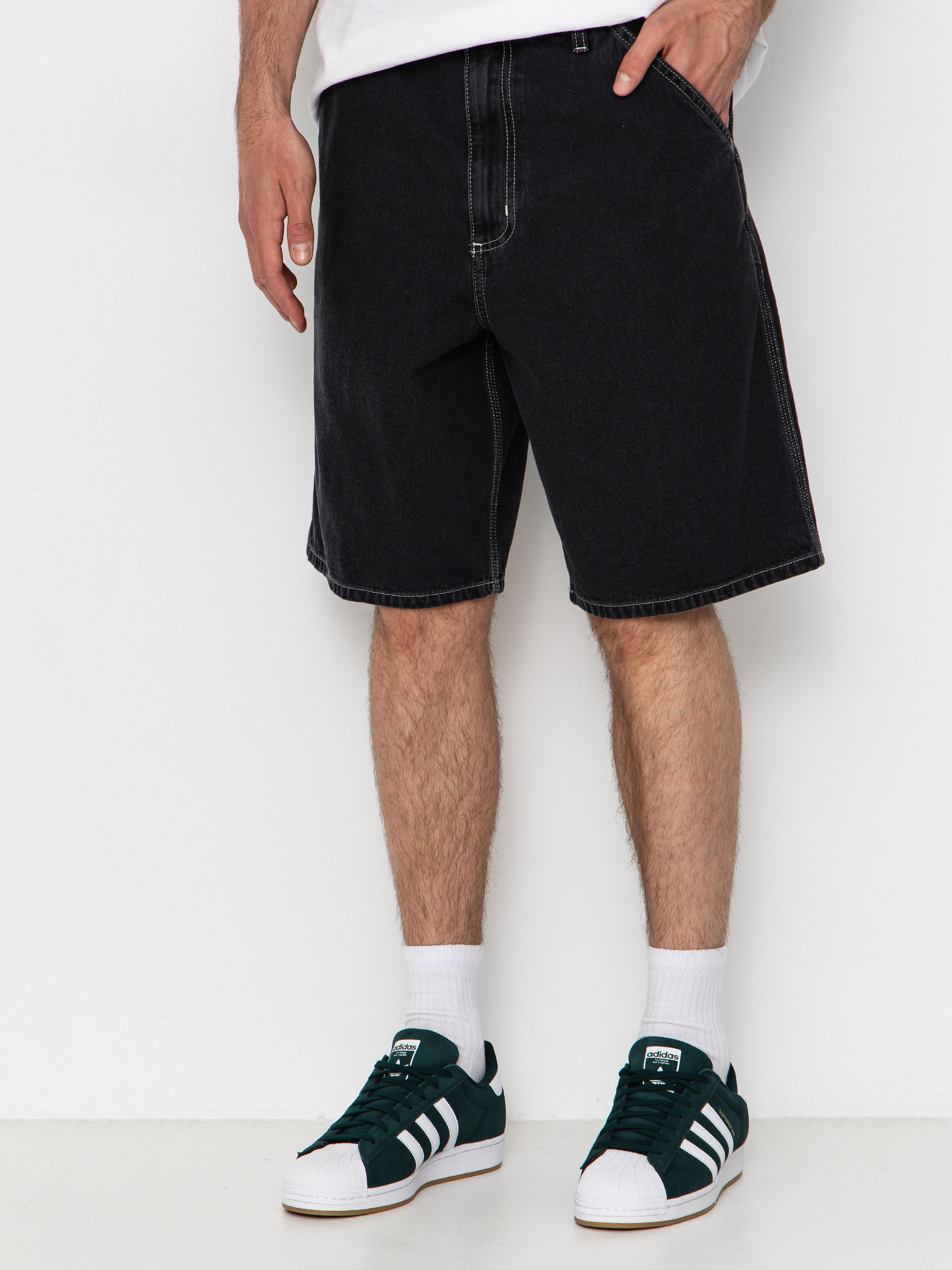 Шорти Carhartt WIP Simple (black heavy stone wash)