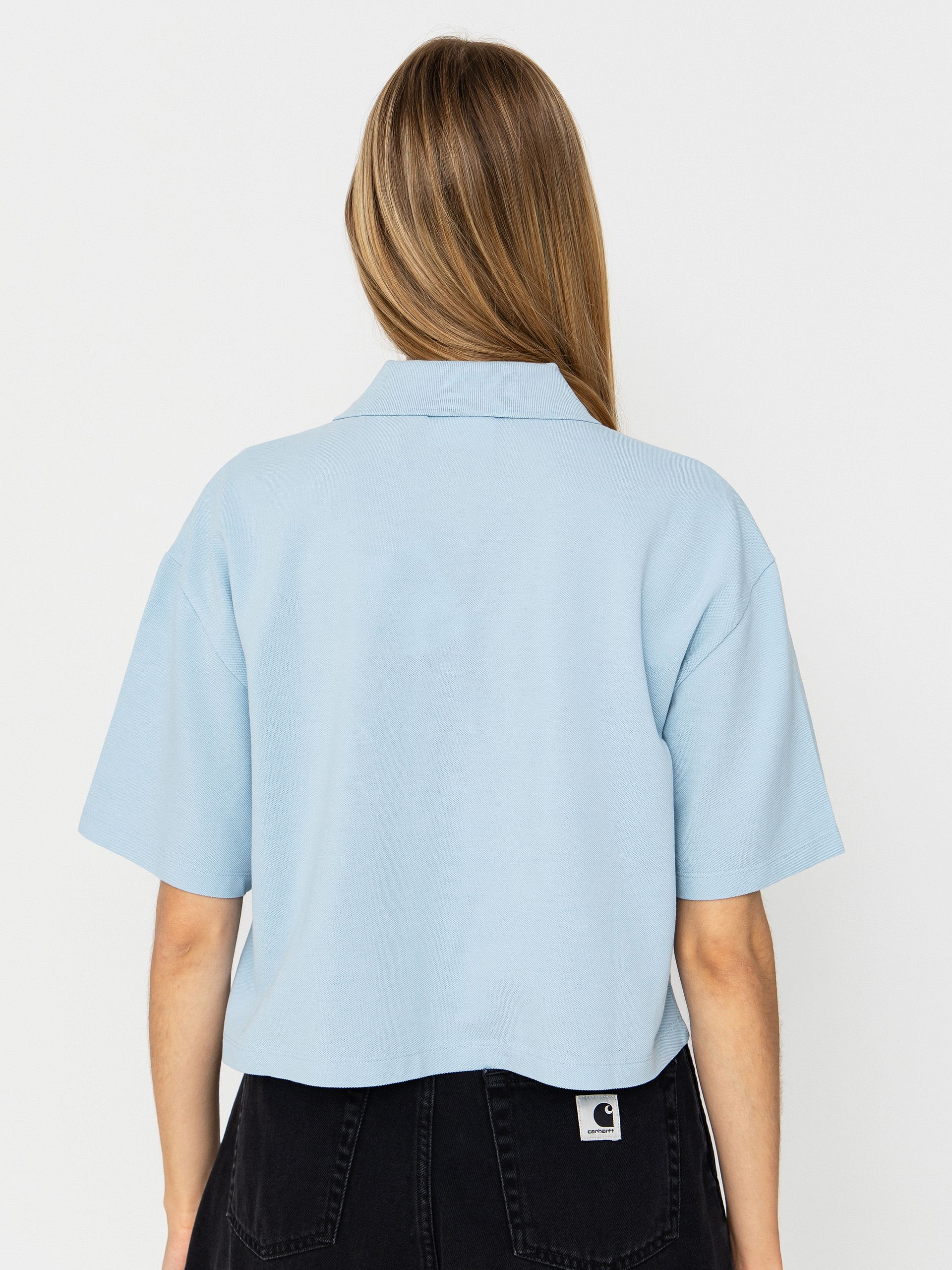Футболка Carhartt WIP Script Polo Wmn (icaria/white)