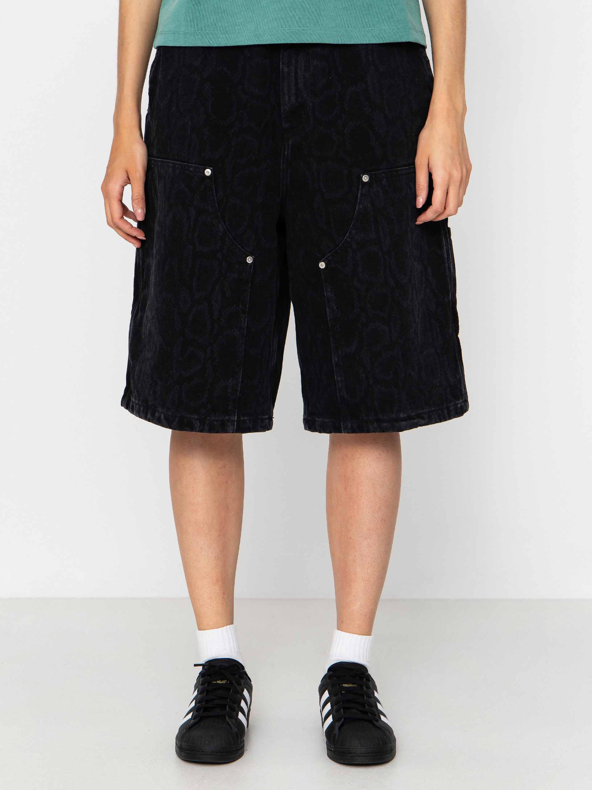 Шорти Carhartt WIP Snake Nixon Double Knee Wmn (snake camo/black)