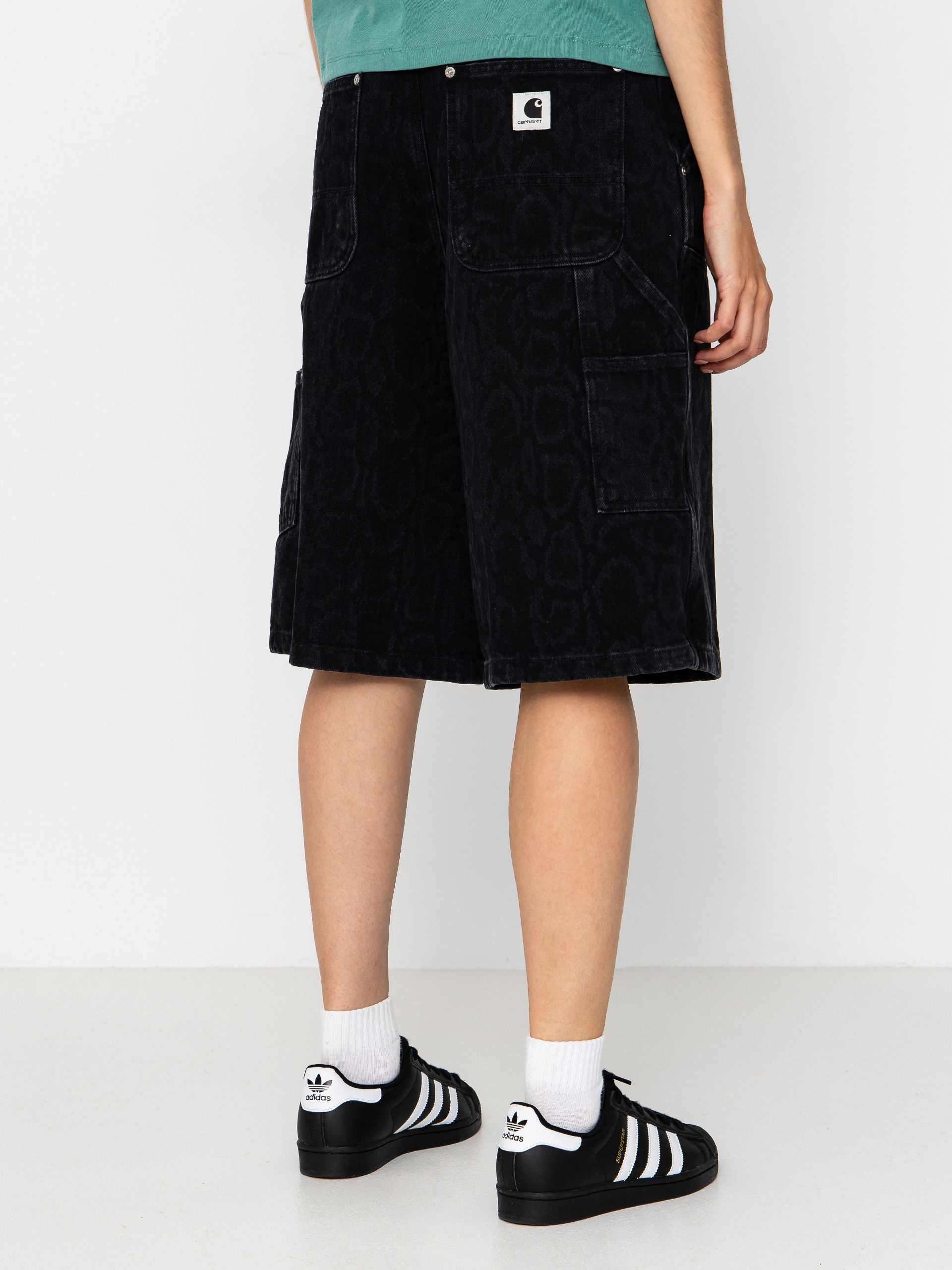 Шорти Carhartt WIP Snake Nixon Double Knee Wmn (snake camo/black)
