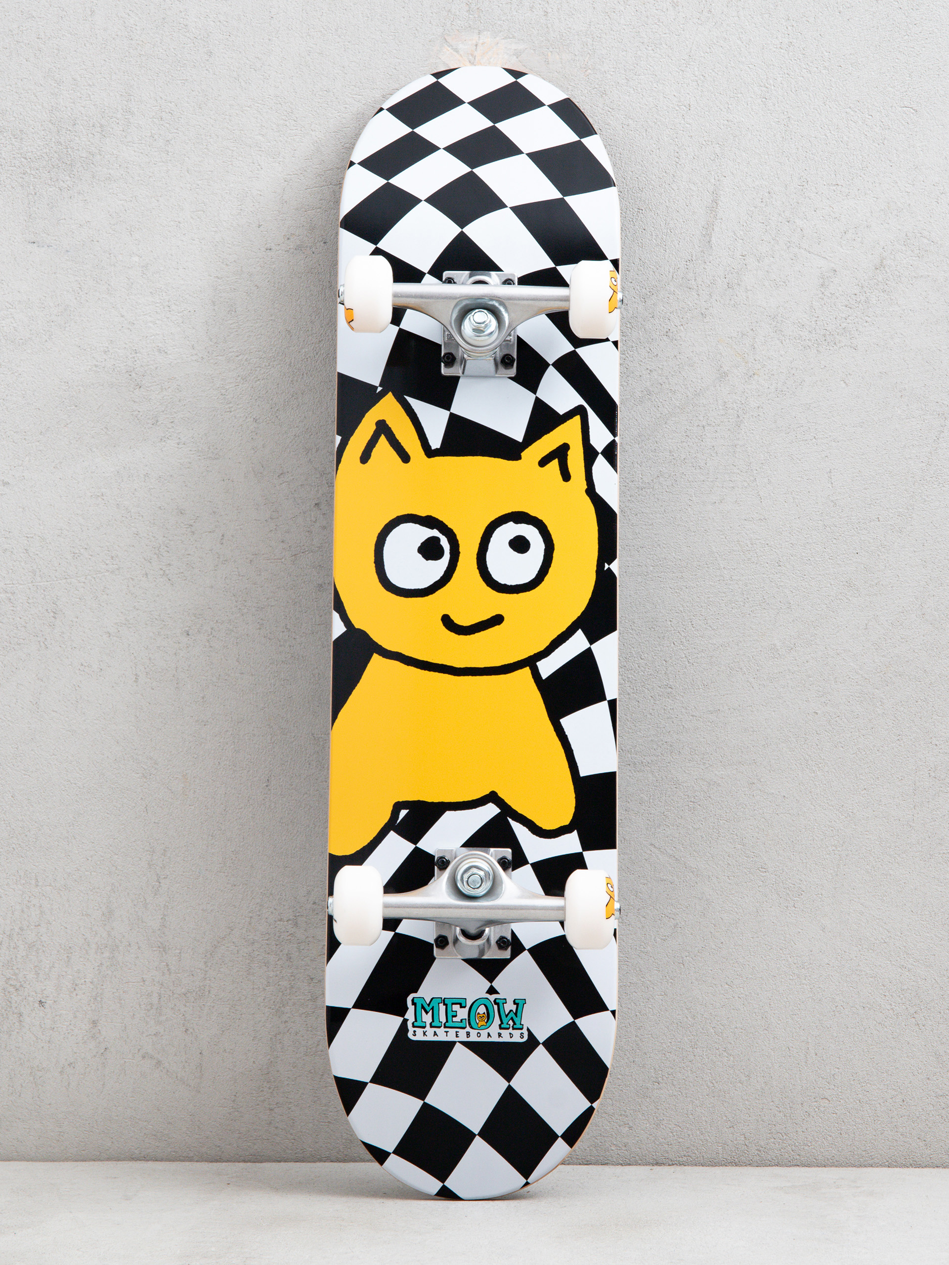 u0421u043au0435u0439u0442u0431u043eu0440u0434 Meow Skateboards Big Cat Checker Twist (black/white)