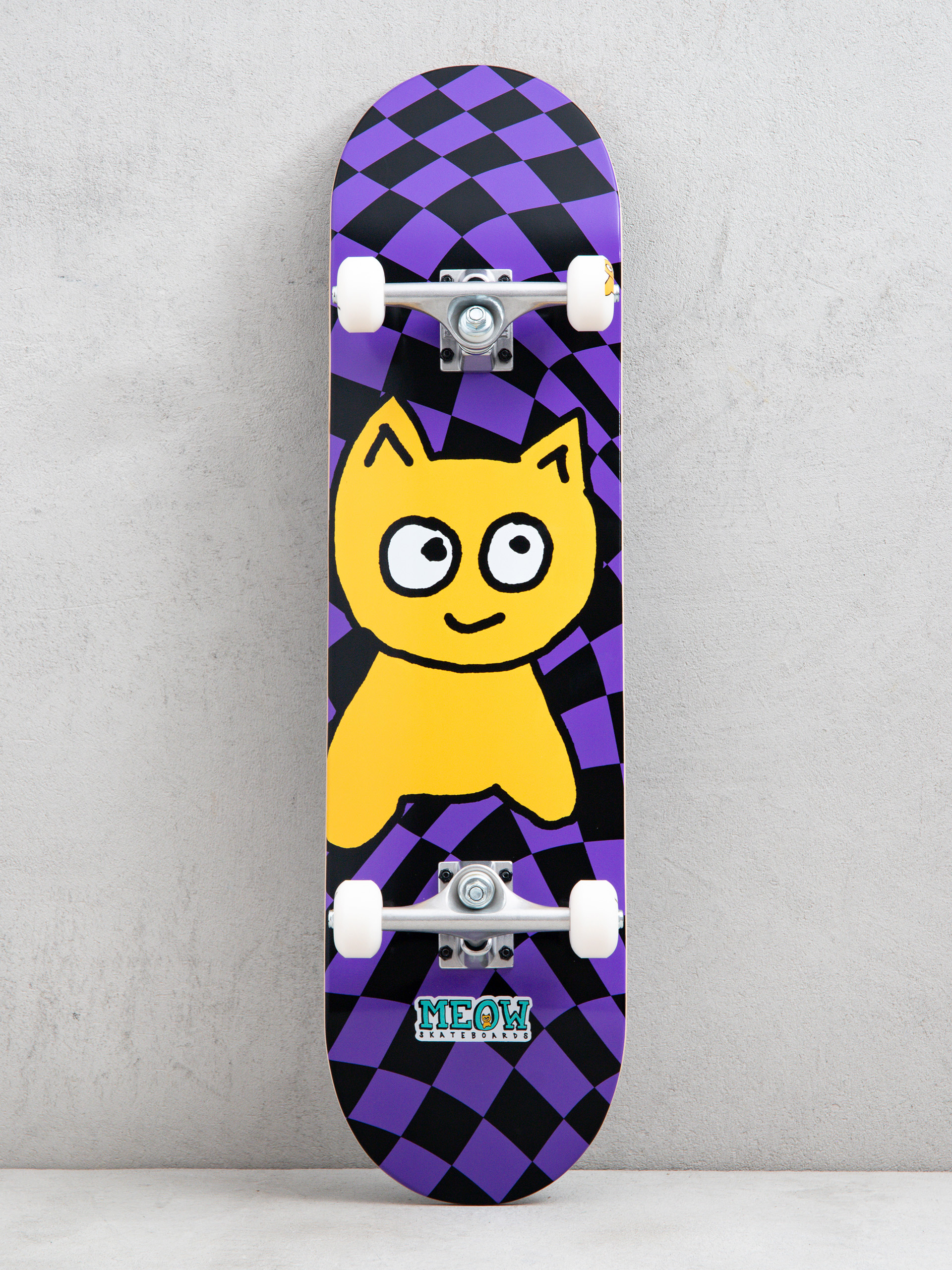 Скейтборд Meow Skateboards Big Cat Checker Twist (purple)
