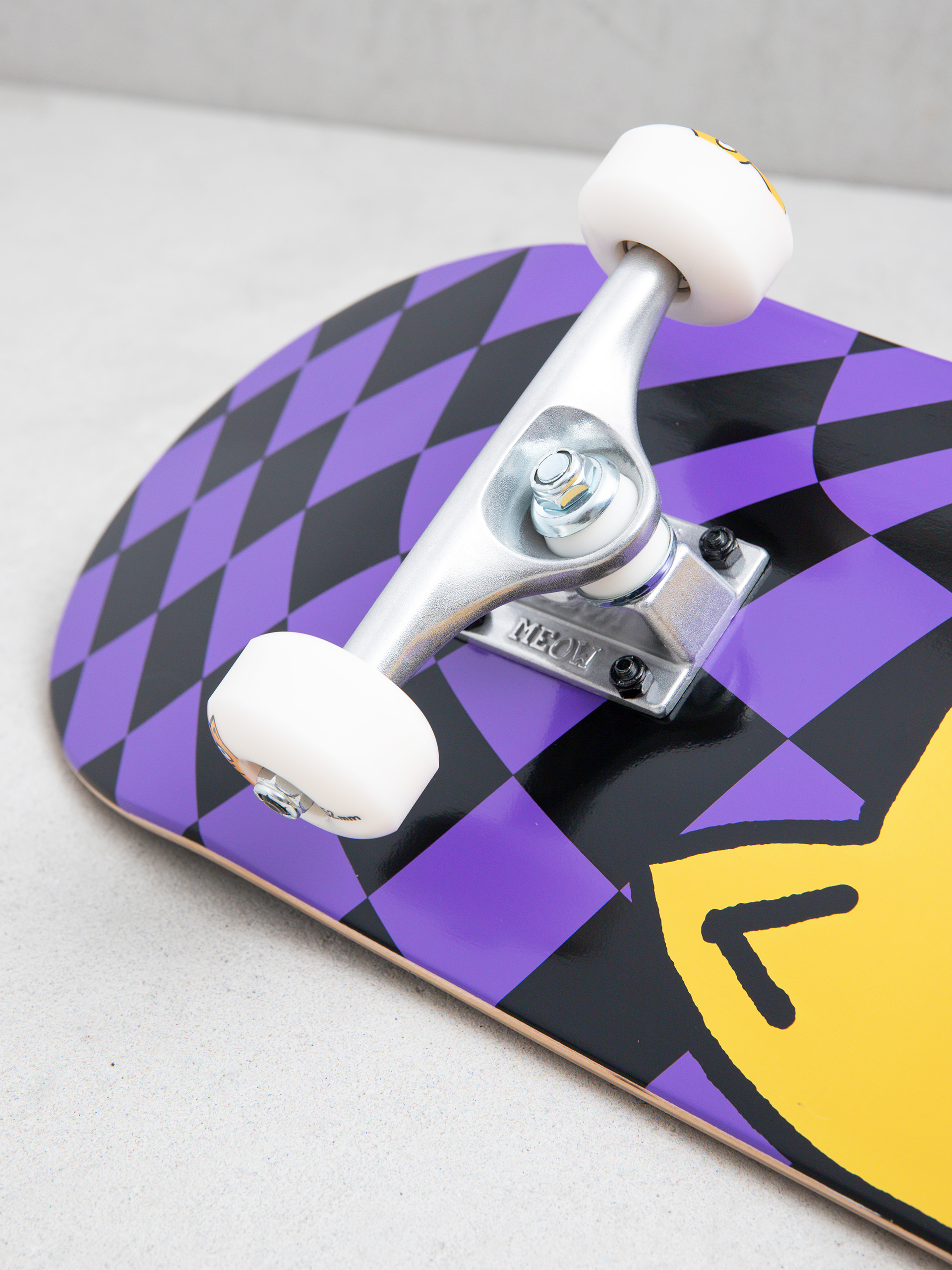 Скейтборд Meow Skateboards Big Cat Checker Twist (purple)