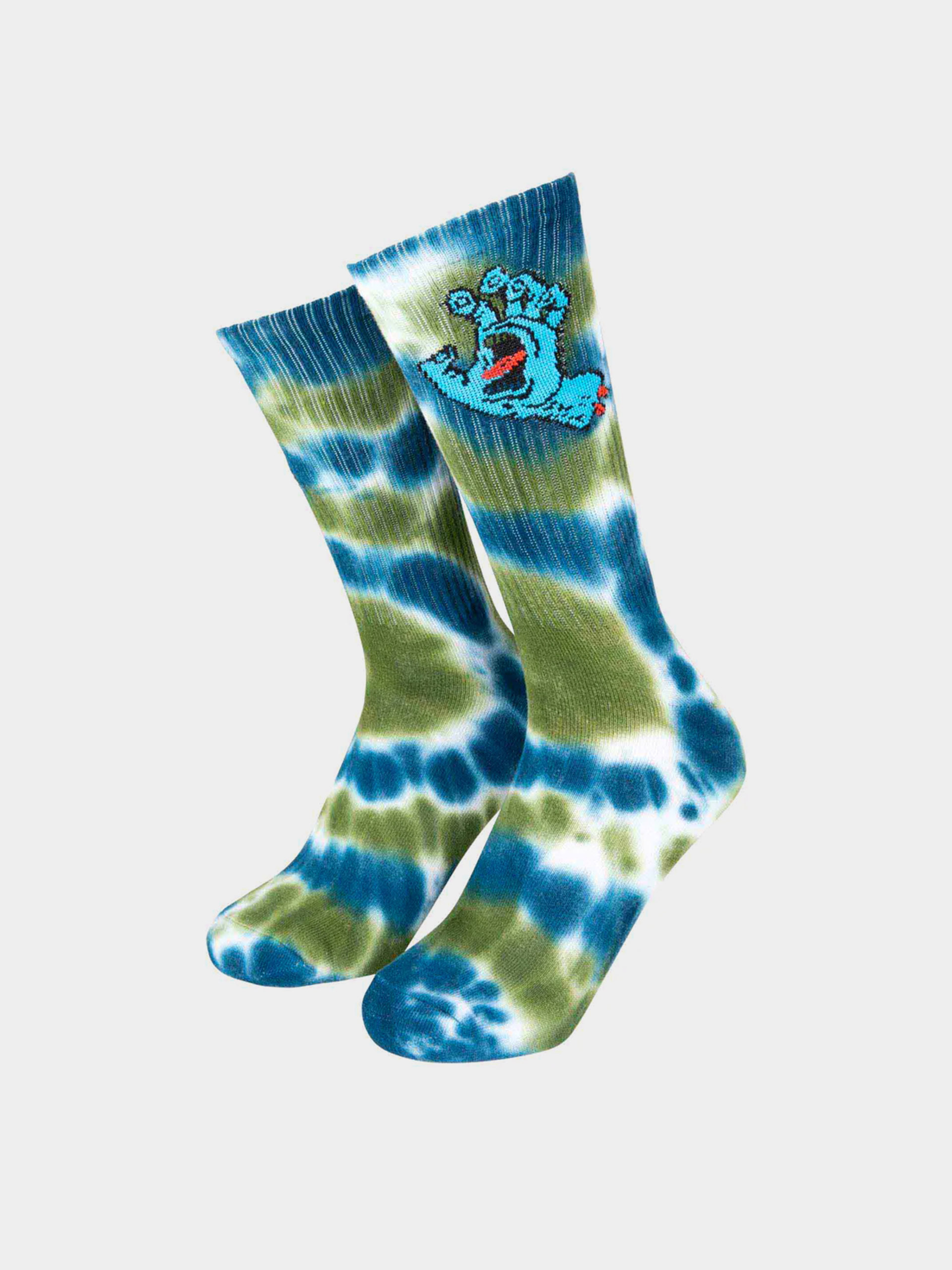  Шкарпетки Santa Cruz Screaming Hand Tie Dye (teal tie dye)