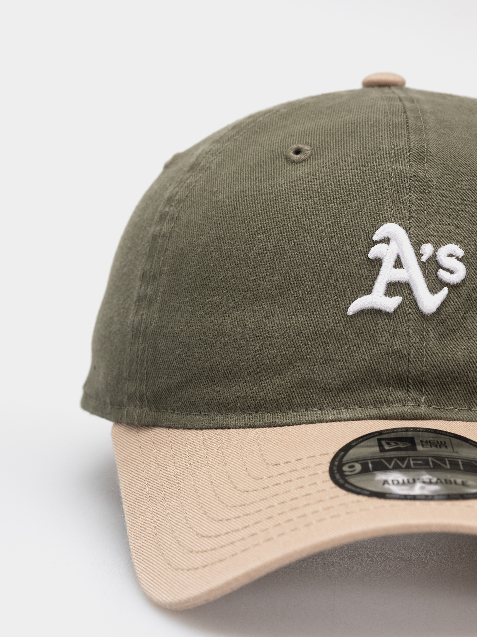 Кепка New Era Mini Washed Contrast 9Twenty Athletics (olive/camel)