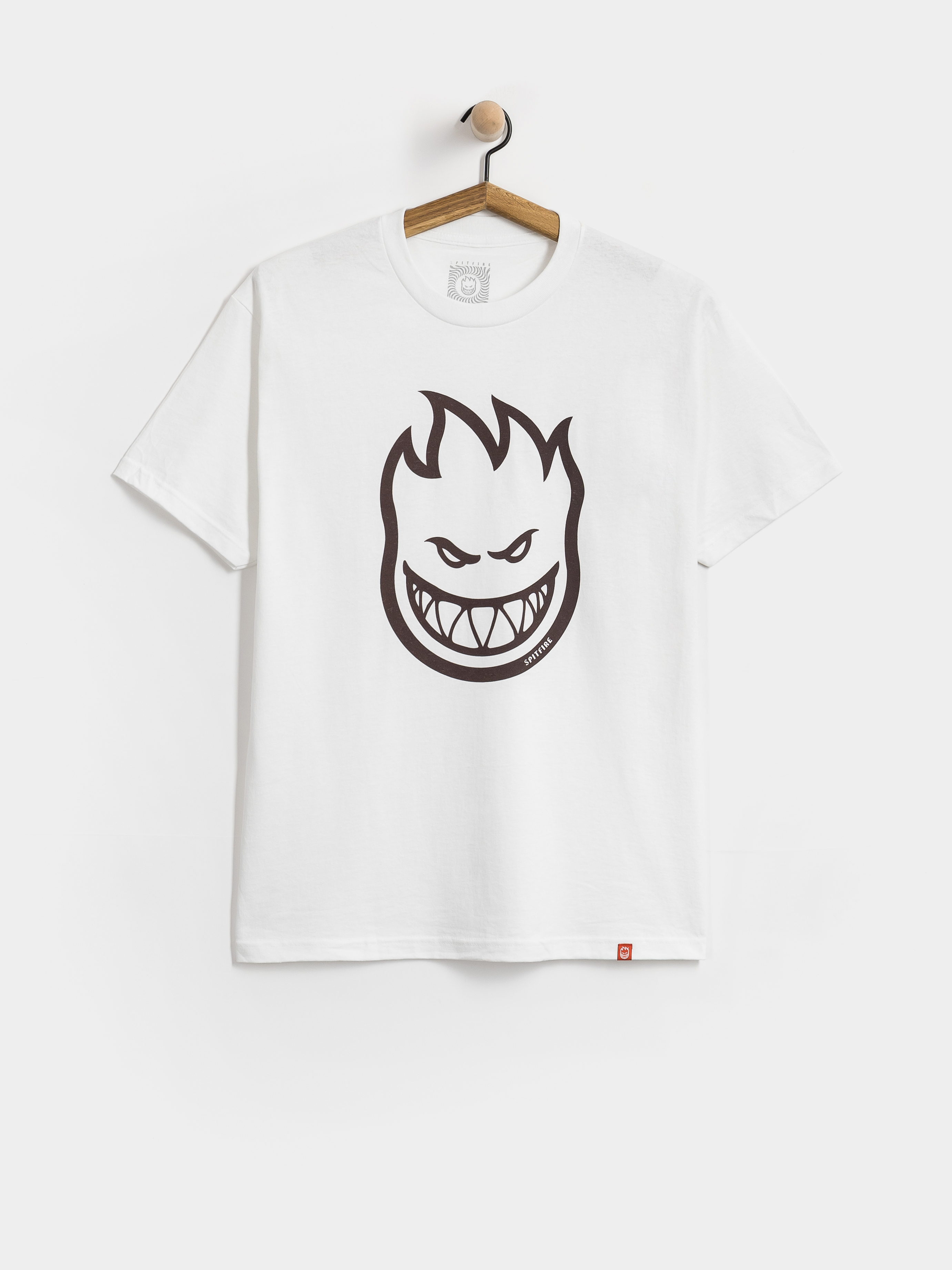 Футболка Spitfire Bighead (white w/dark red print)