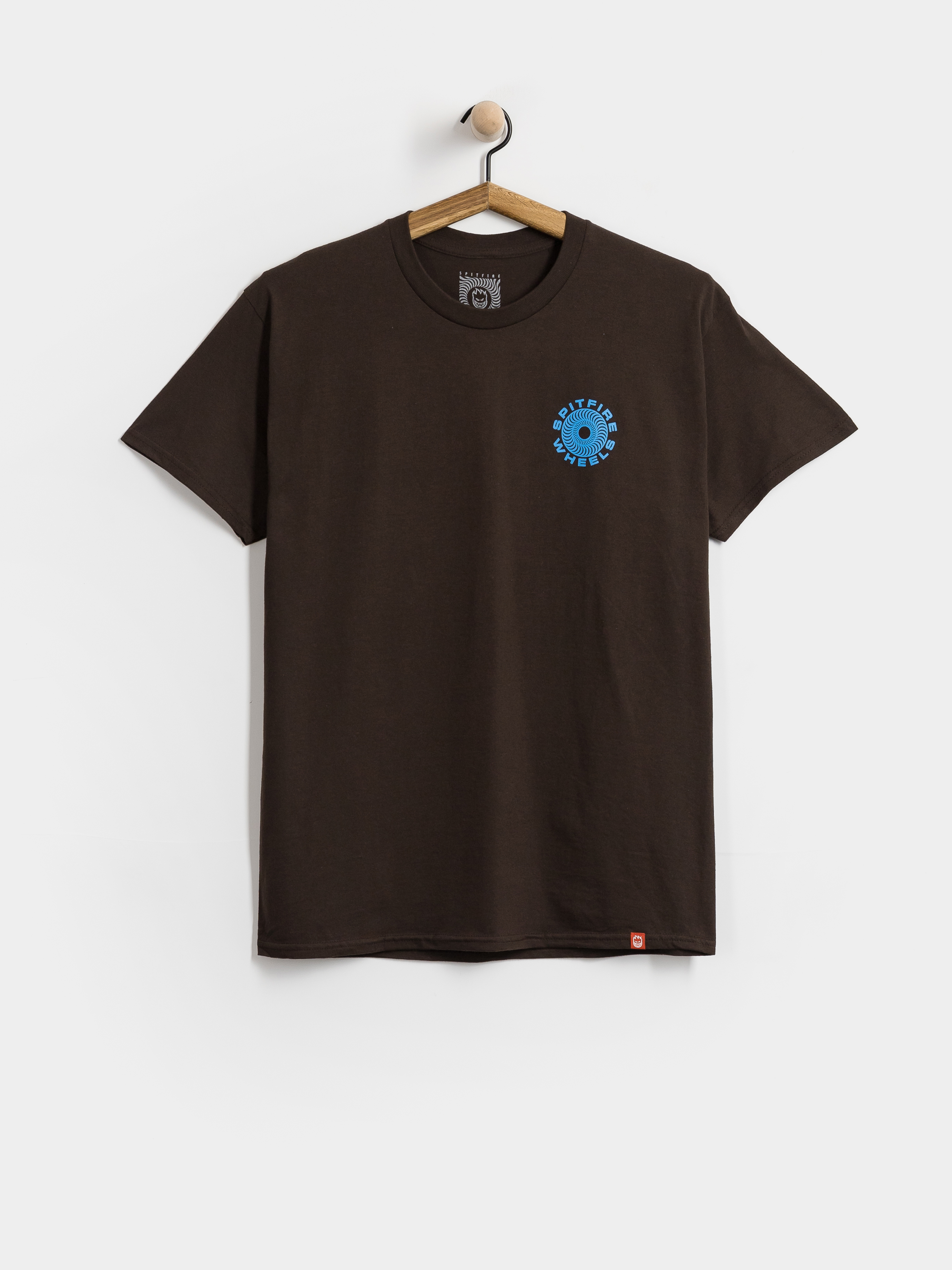 Футболка Spitfire Classic '87 Swirl Fill (dark chocolate with blue & white prints)