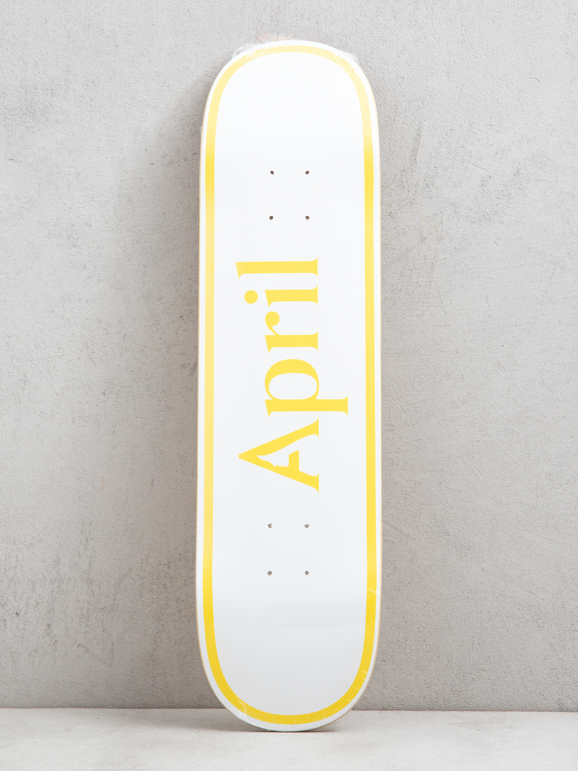 Декa April Skateboards Twin Og Logo (yellow white)