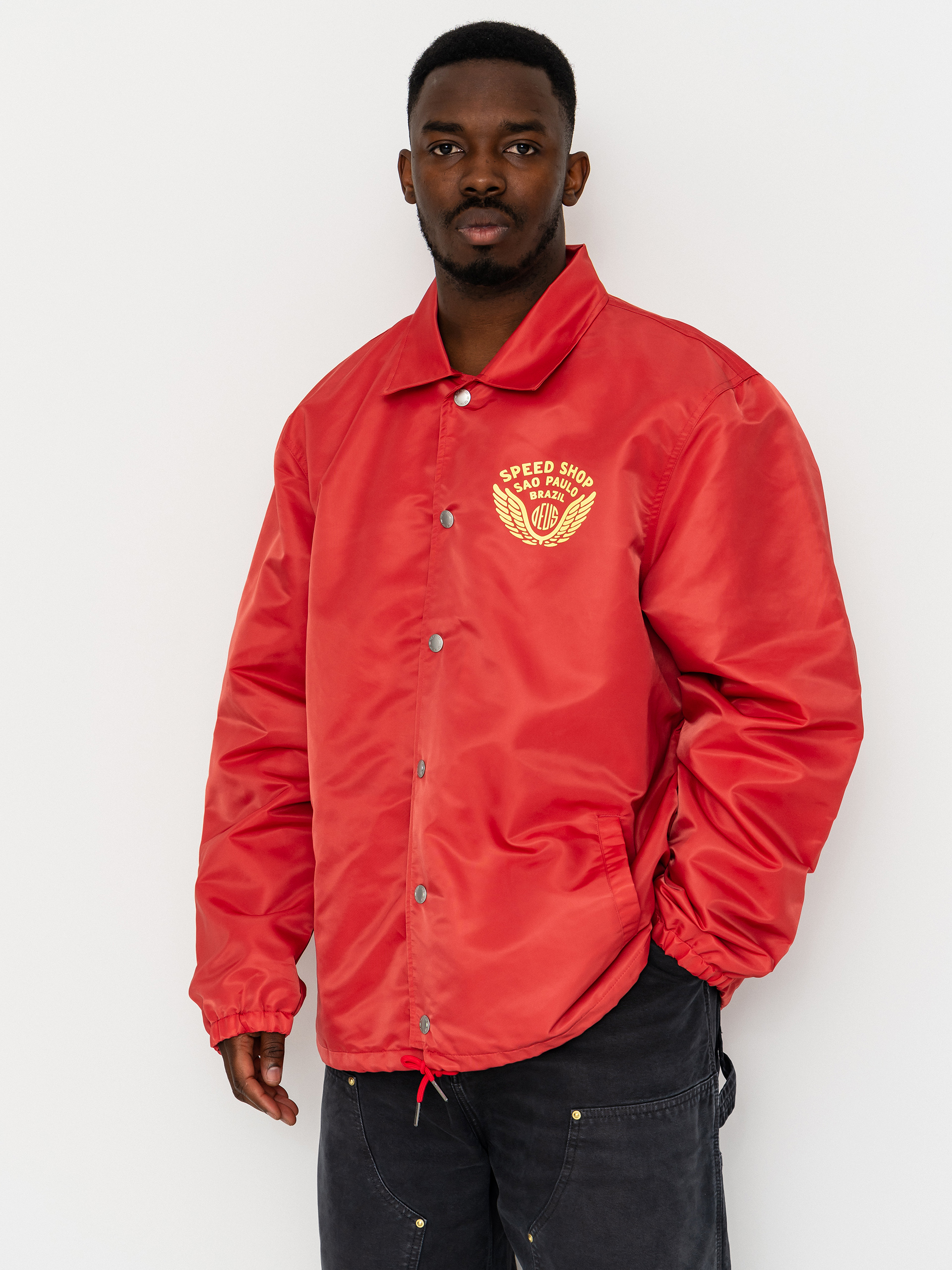 Куртка Deus Ex Machina Munificence Nylon Coach (melon red)