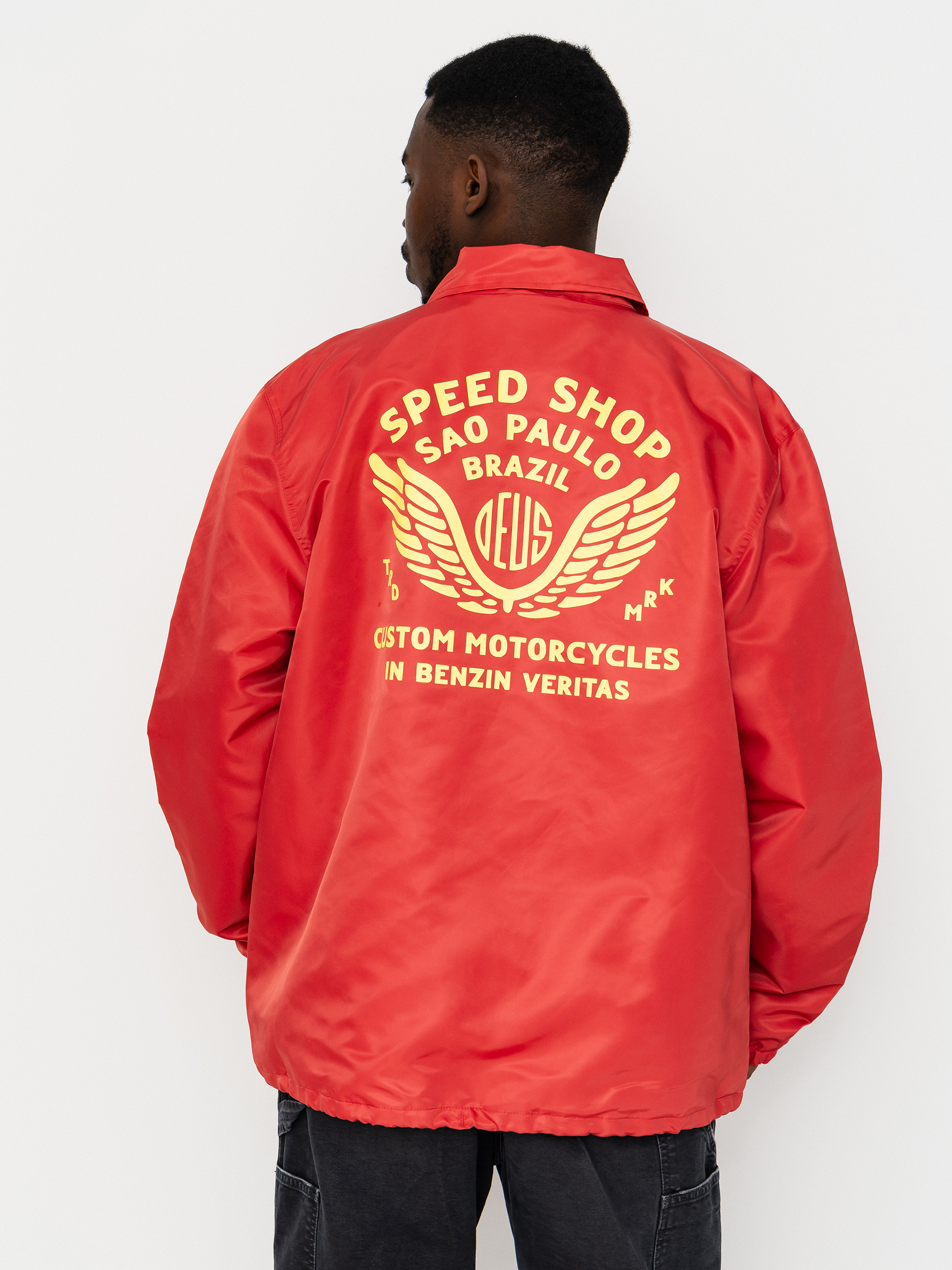 Куртка Deus Ex Machina Munificence Nylon Coach (melon red)