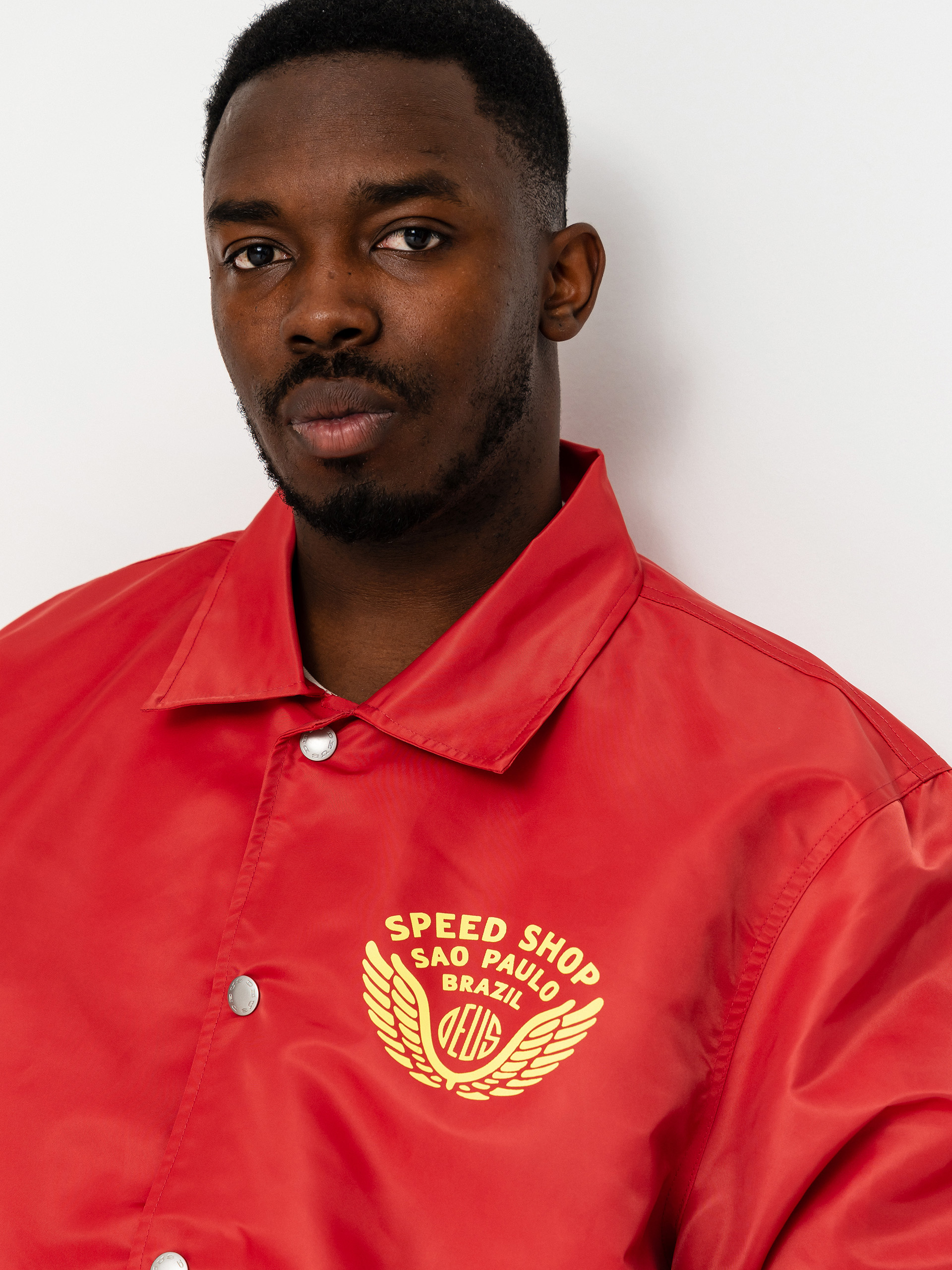 Куртка Deus Ex Machina Munificence Nylon Coach (melon red)