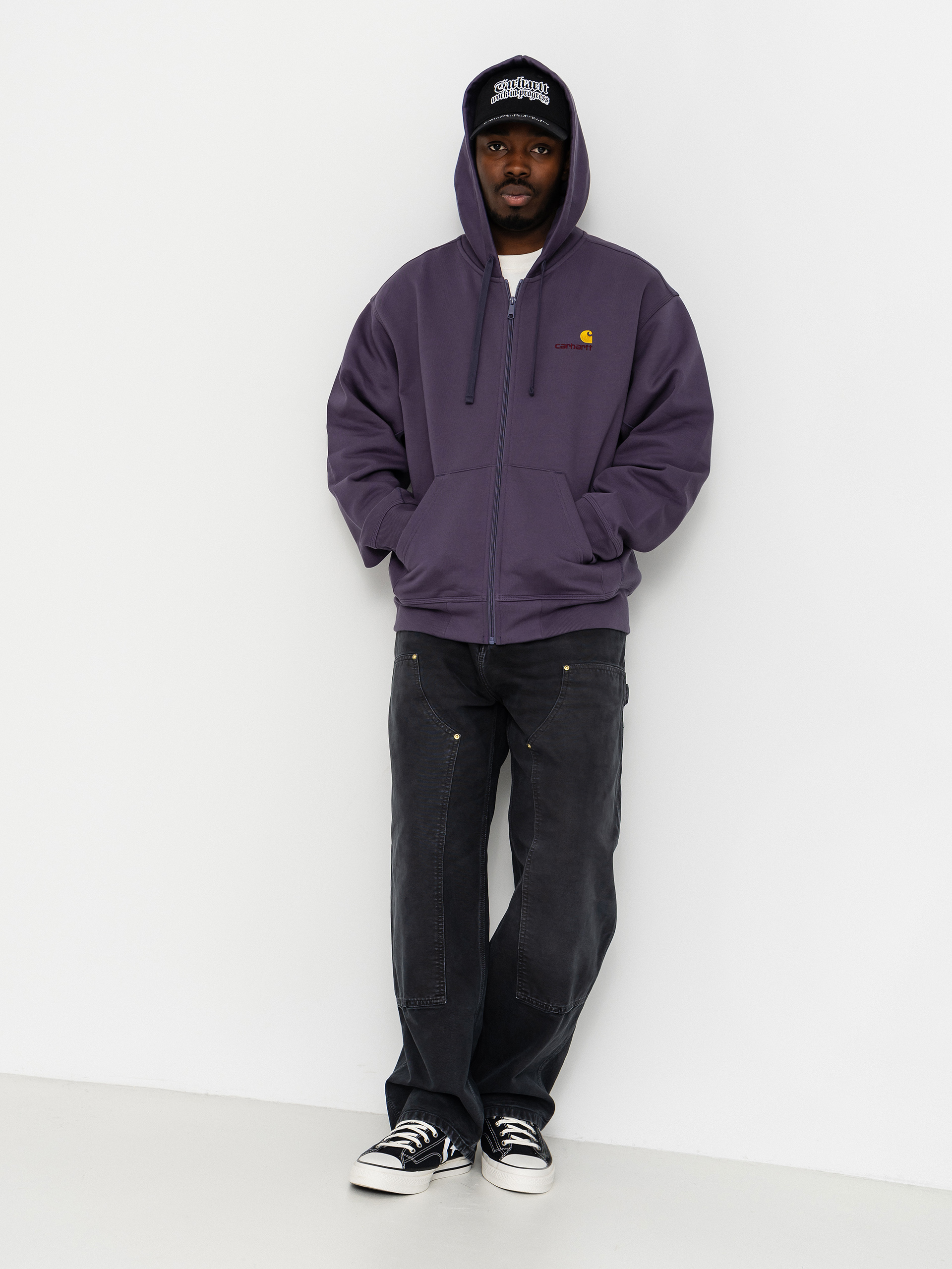 Худі Carhartt WIP American Script ZHD (shady purple)