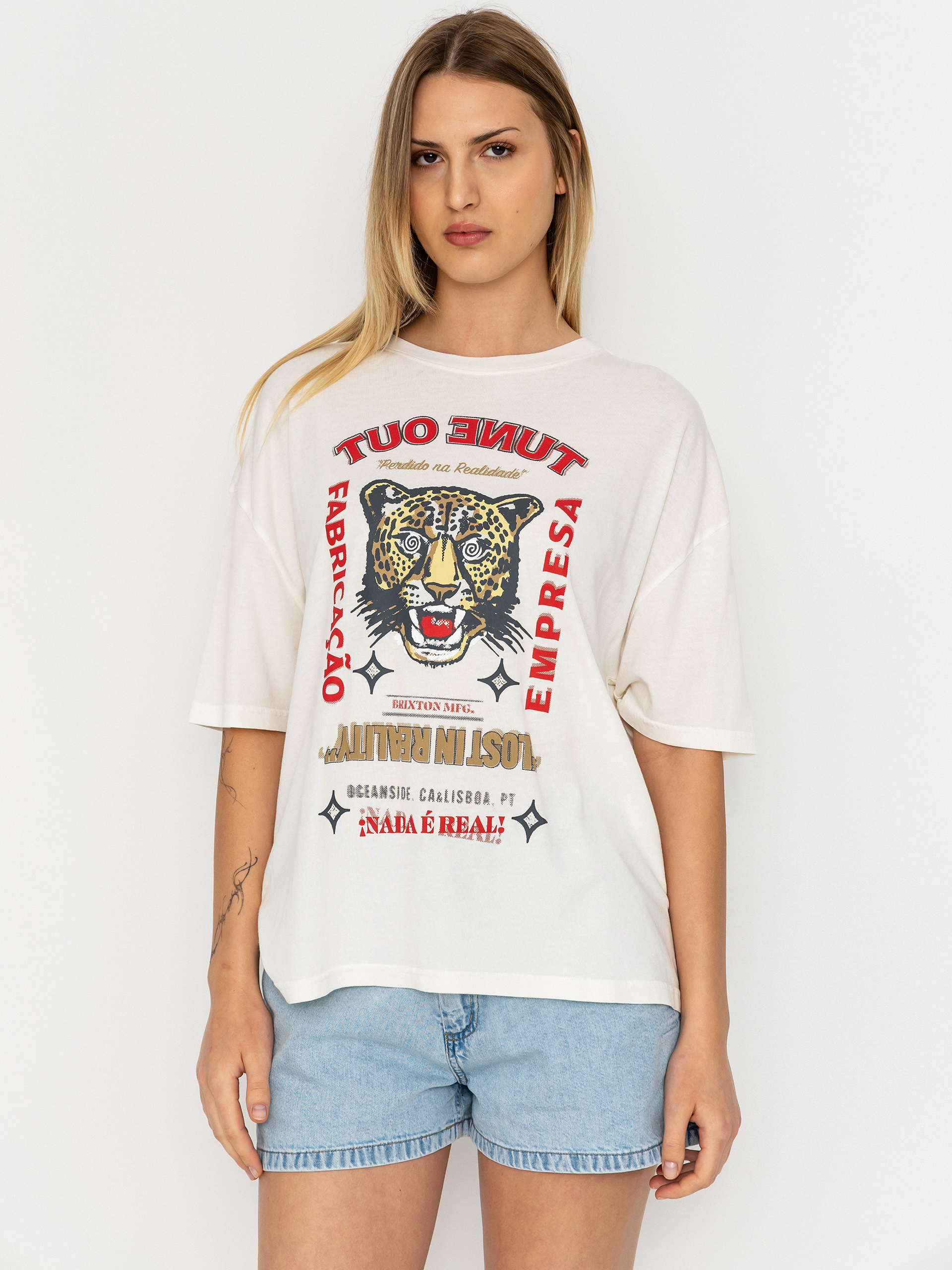 Футболка Brixton The Getaway Oversized Bf Wmn (vintage white)