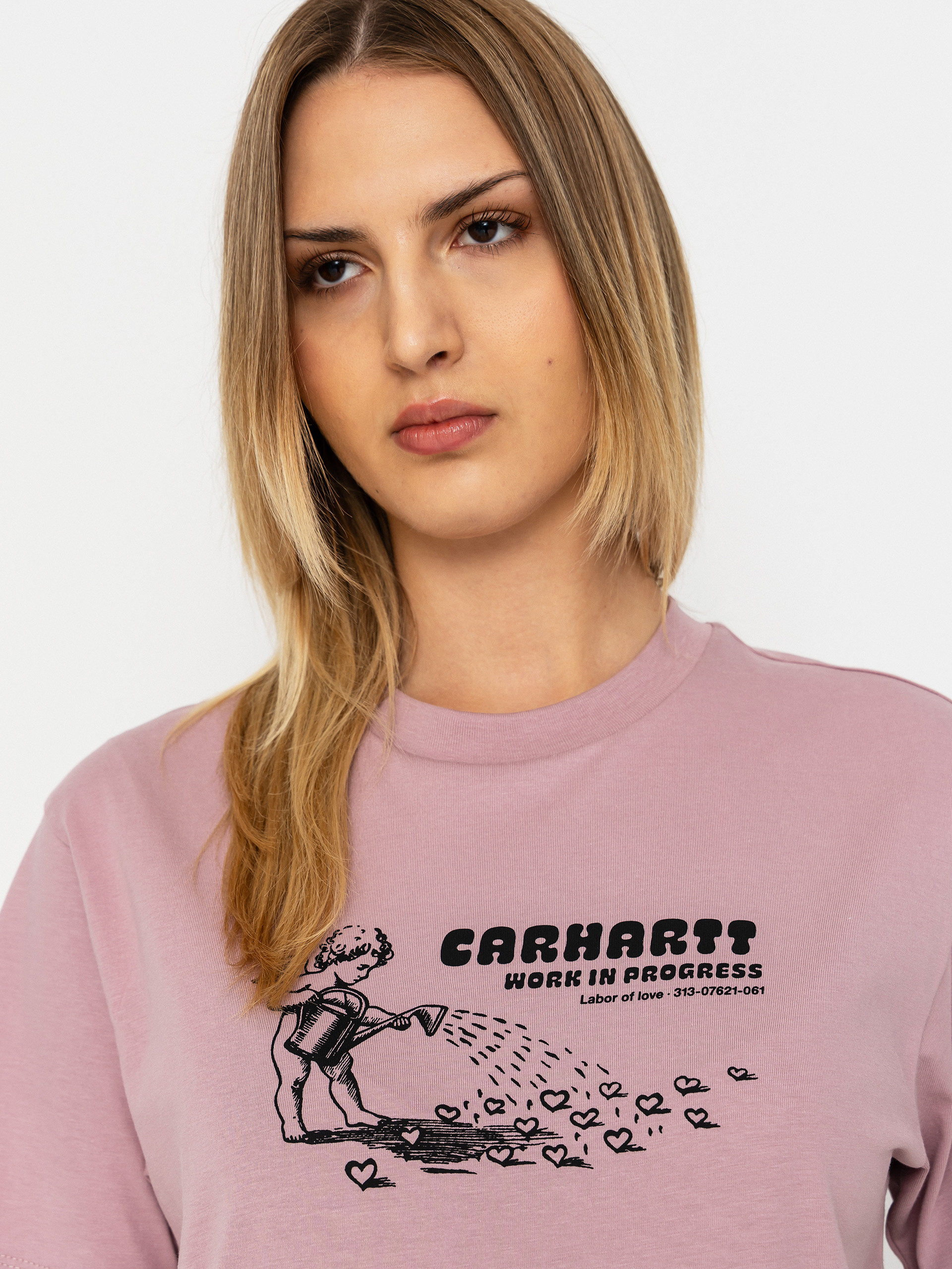 Футболка Carhartt WIP Bumper Sticker Wmn (hortensia)