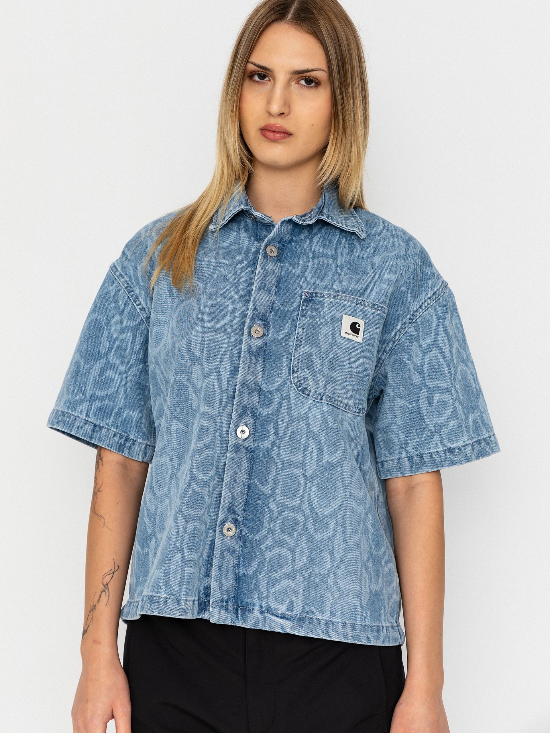 Сорочка Carhartt WIP Snake Lovilia Wmn (snake camo blue)