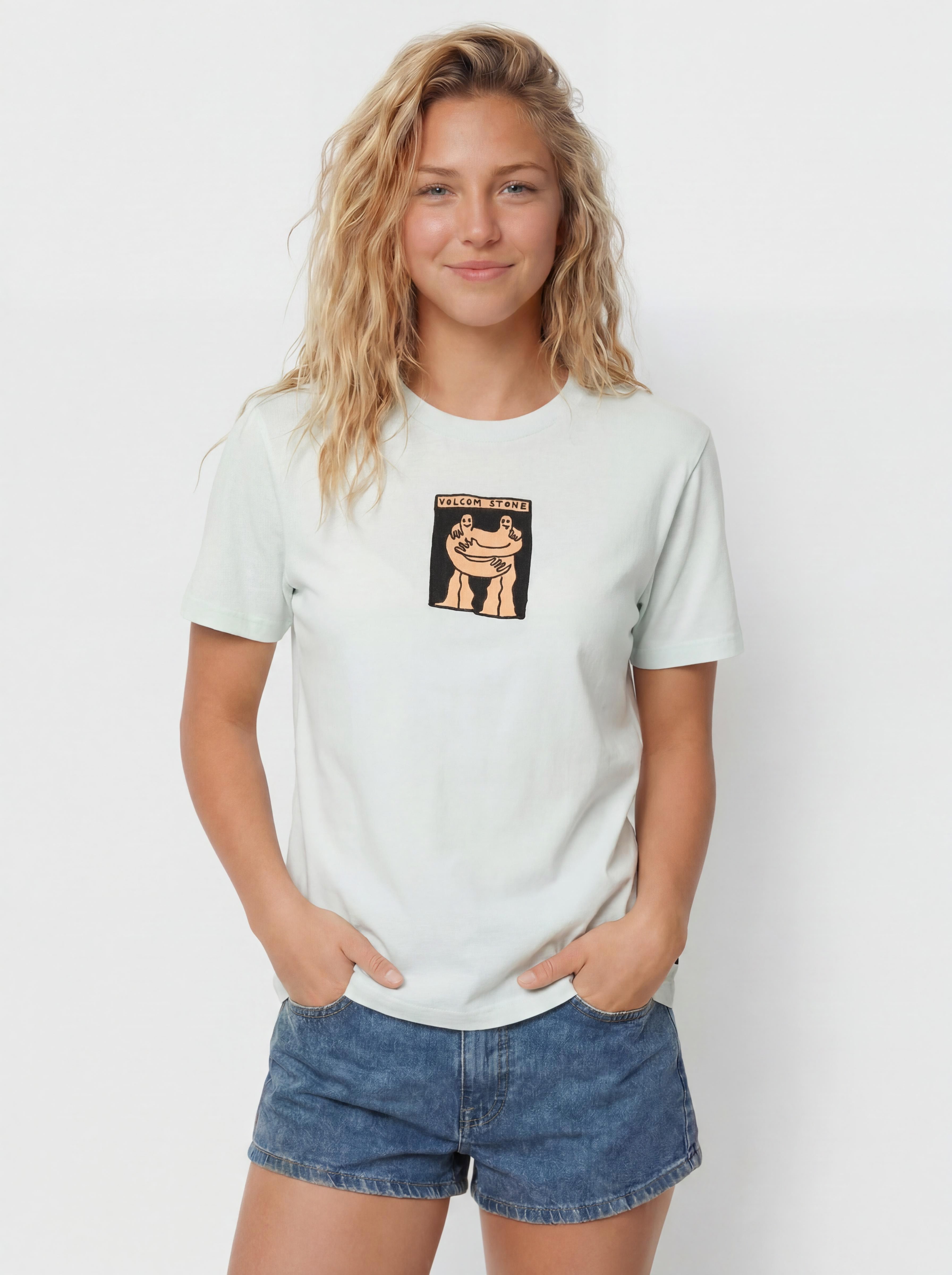Футболка Volcom Downtown Wmn (cloud blue)