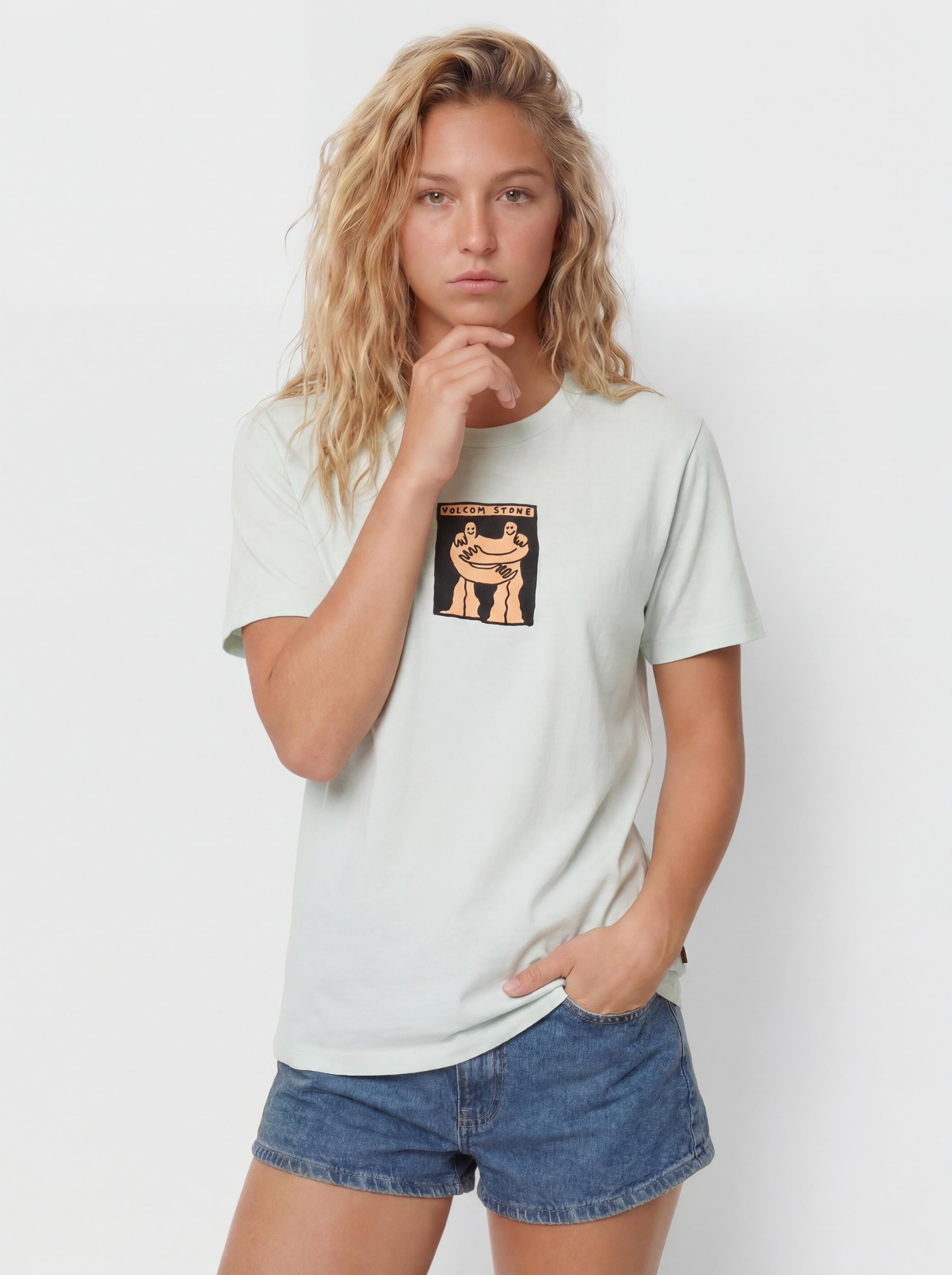 Футболка Volcom Downtown Wmn (cloud blue)
