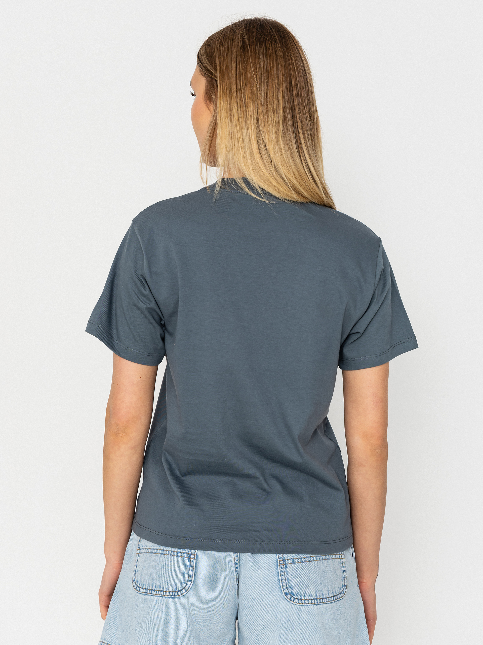 Футболка Carhartt WIP Pocket Heart Wmn (cozy blue/red)