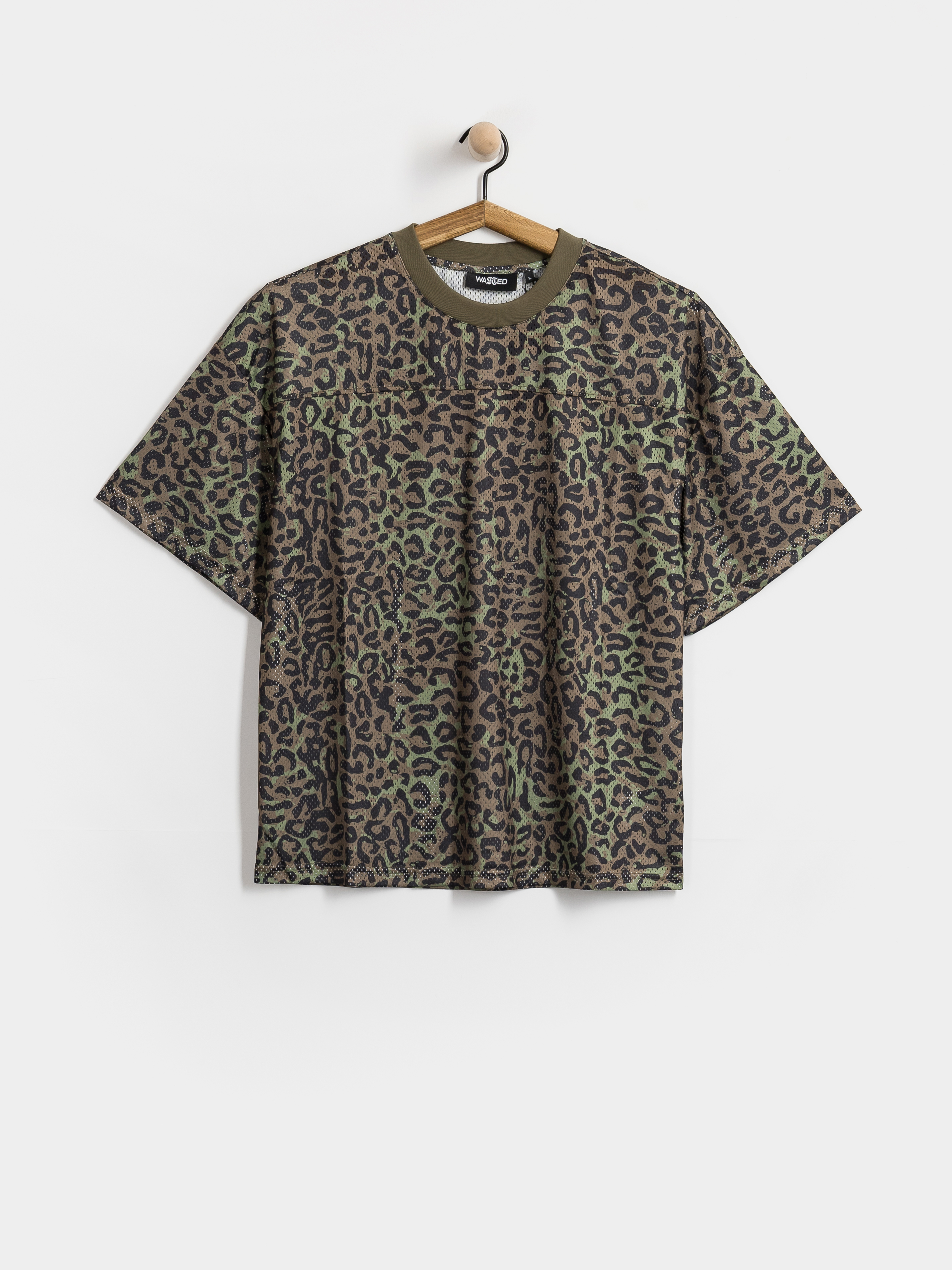 Футболка Wasted Paris Cheetah Mesh Boxy (olive khaki camo)