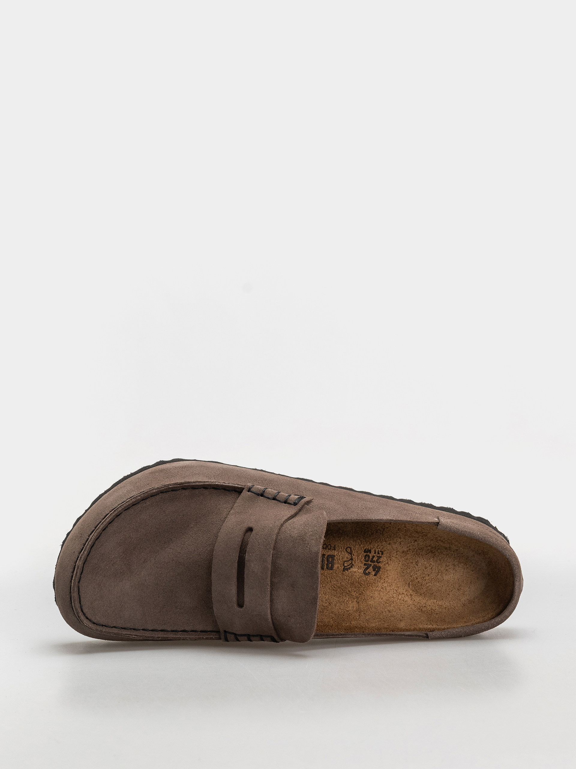 Шльопанці Birkenstock Naples Wrapped Suede Leather Regular (concrete gray)