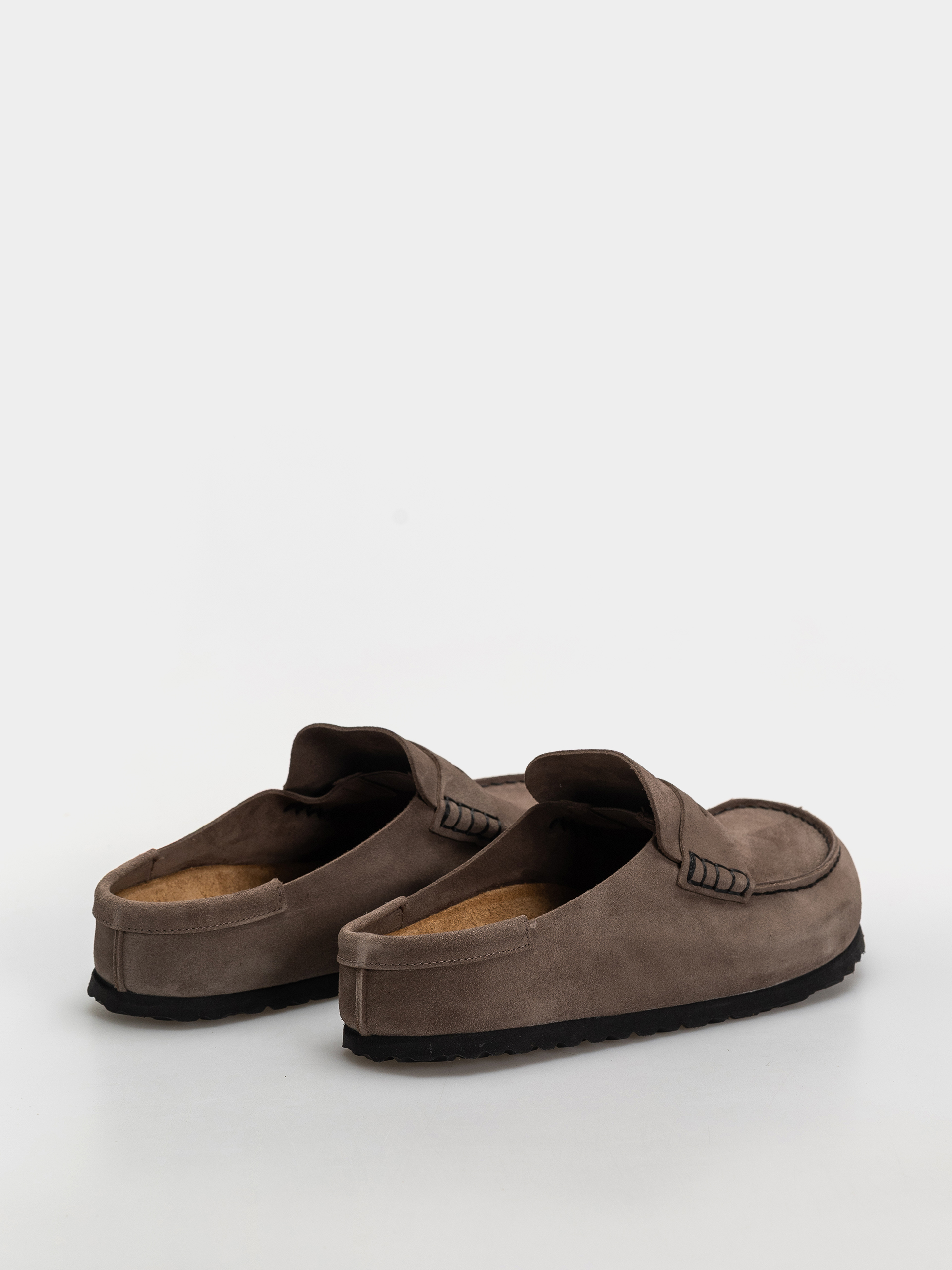 Шльопанці Birkenstock Naples Wrapped Suede Leather Regular (concrete gray)