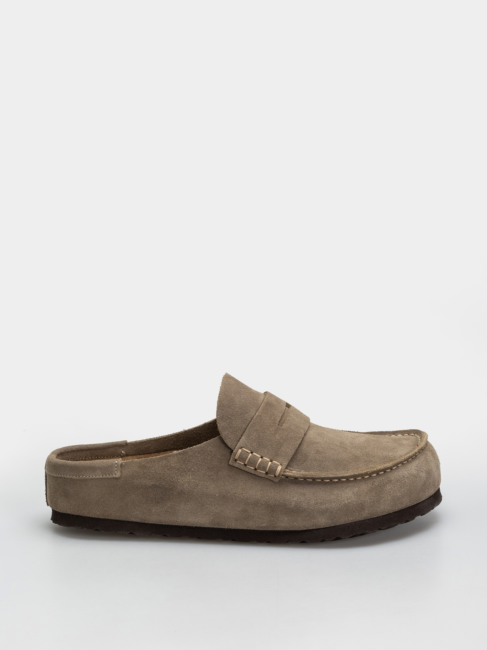 u0428u043bu044cu043eu043fu0430u043du0446u0456 Birkenstock Naples Wrapped Suede Leather Regular (taupe)