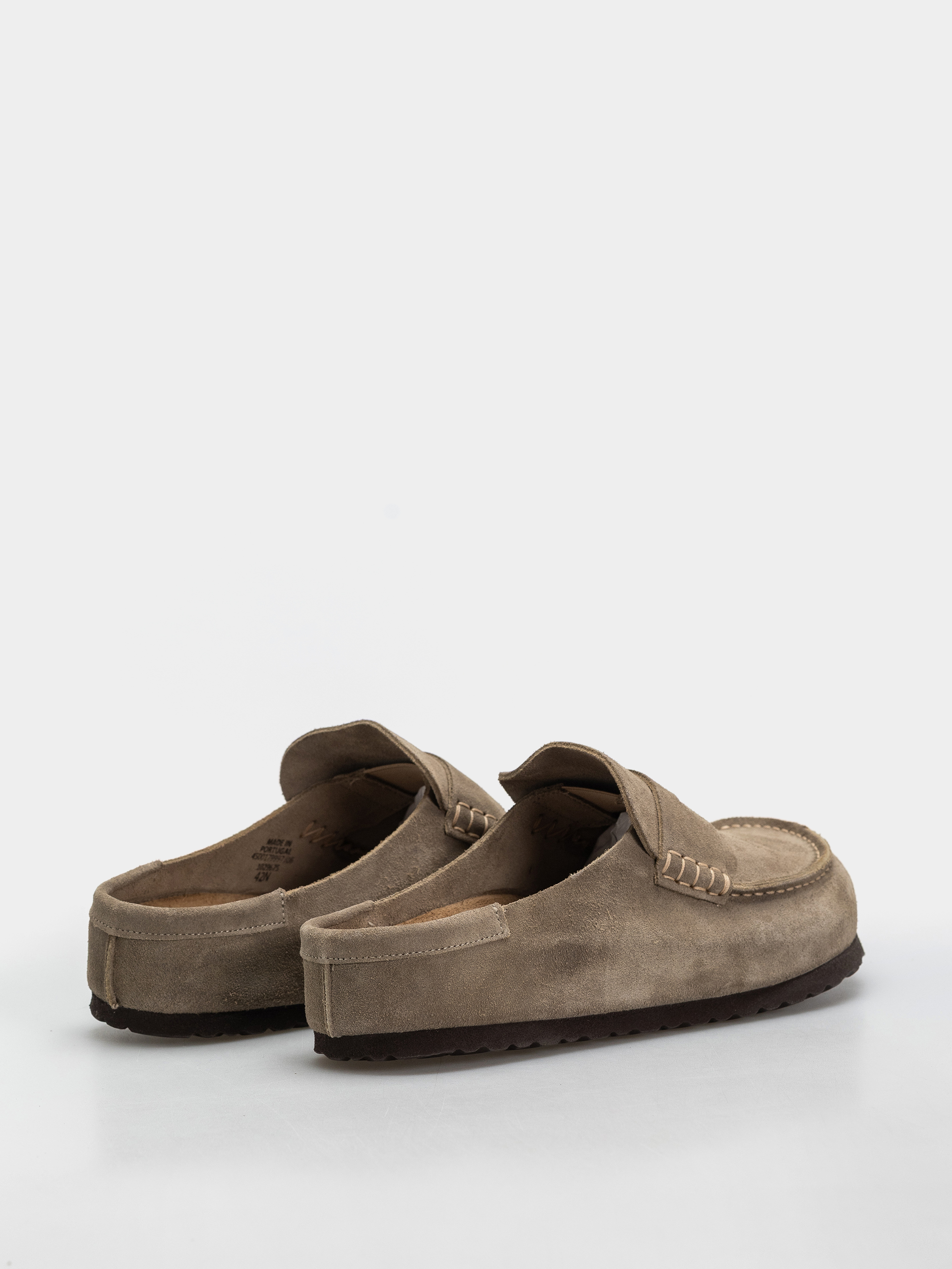 Шльопанці Birkenstock Naples Wrapped Suede Leather Regular (taupe)