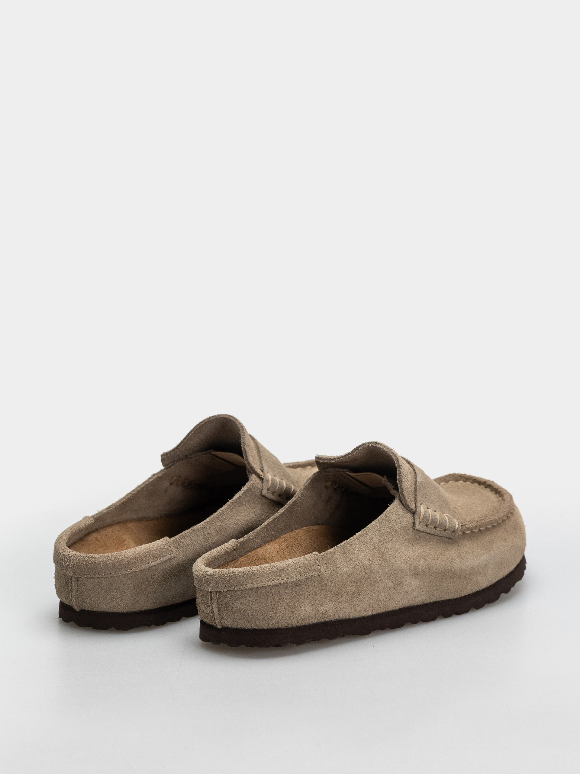 Шльопанці Birkenstock Naples Wrapped Suede Leather Narrow (taupe)