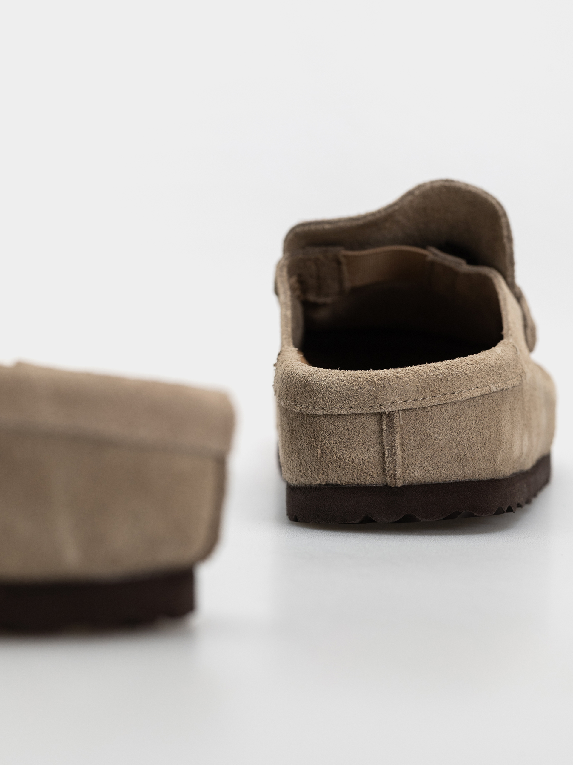 Шльопанці Birkenstock Naples Wrapped Suede Leather Narrow (taupe)