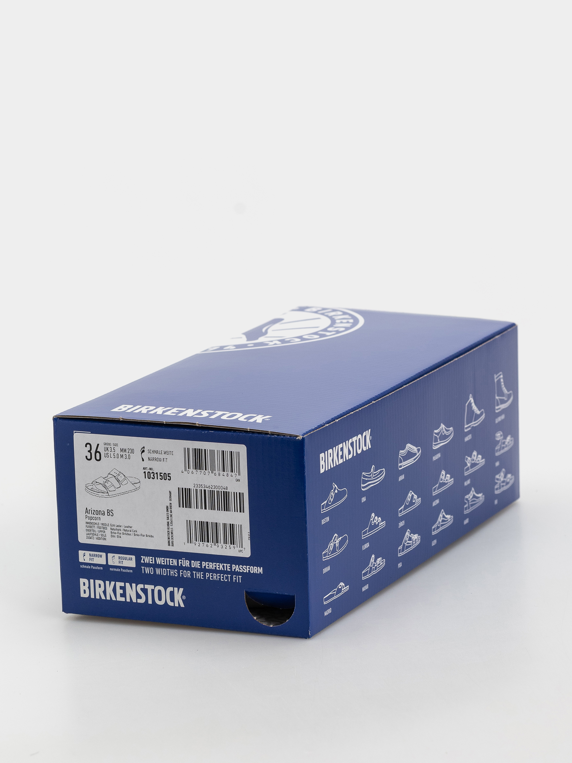 Шльопанці Birkenstock Arizona Birko Flor Nubuk Narrow (popcorn)